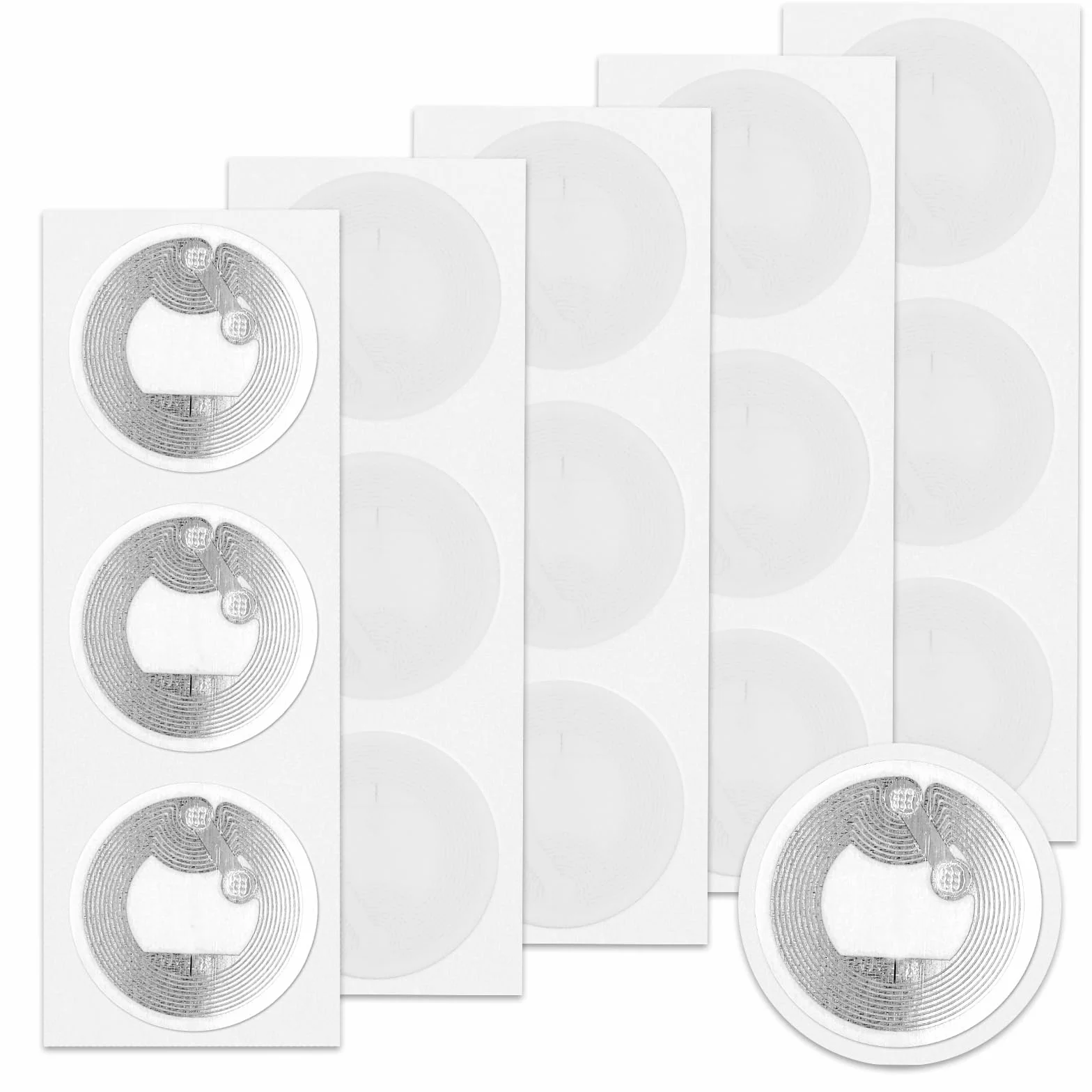 Giantree 50 sztuk naklejek NFC Tag, naklejki NFC 25mm NFC Ntag 213 tagi nadpisywalne karty NFC programowalne 144 bajtów pamięci dla wszystkich telefonów i urządzeń obsługujących NFC