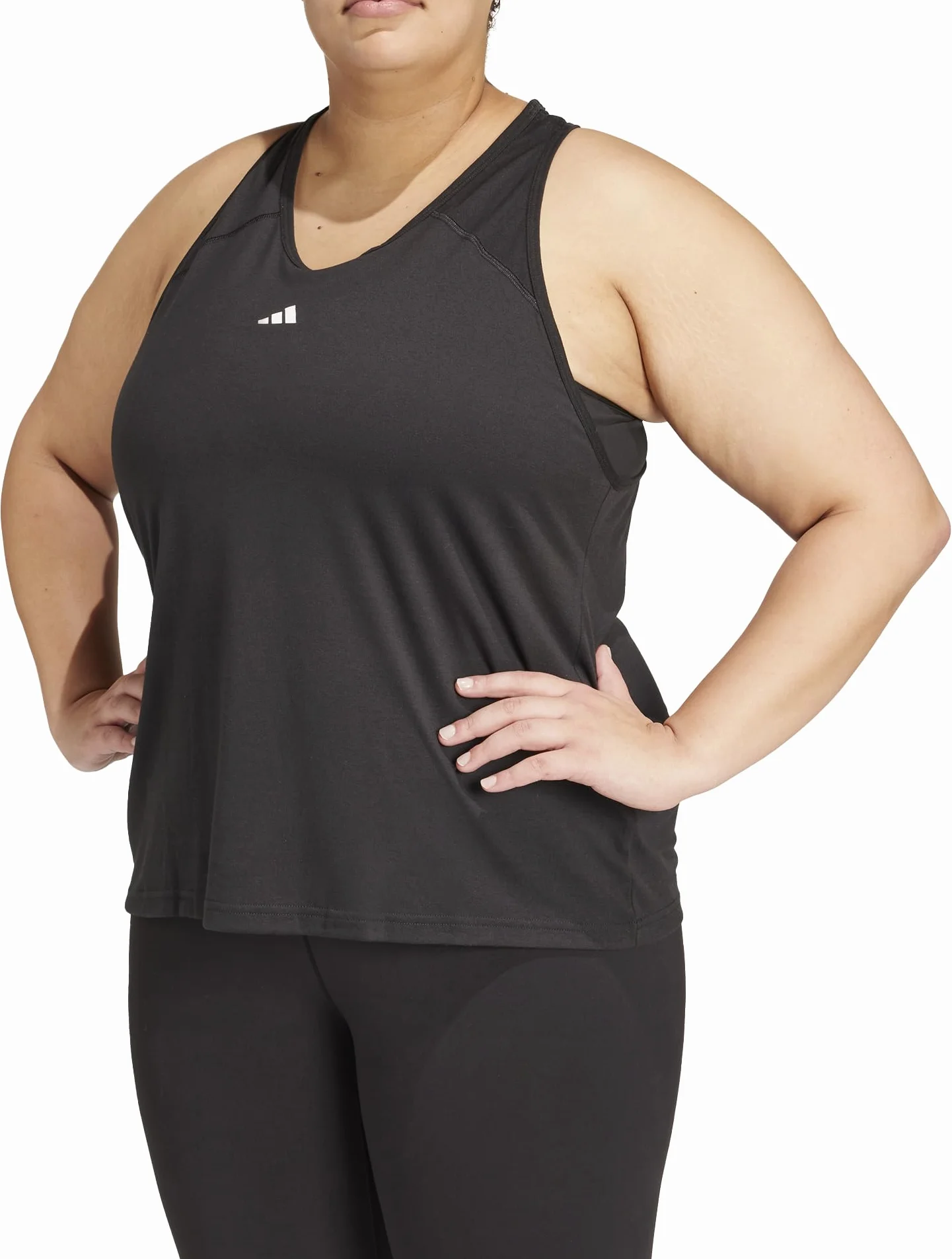 adidas Kobiety Train Essentials Minimal Branding Racerback Tank Top, black, XL Plus