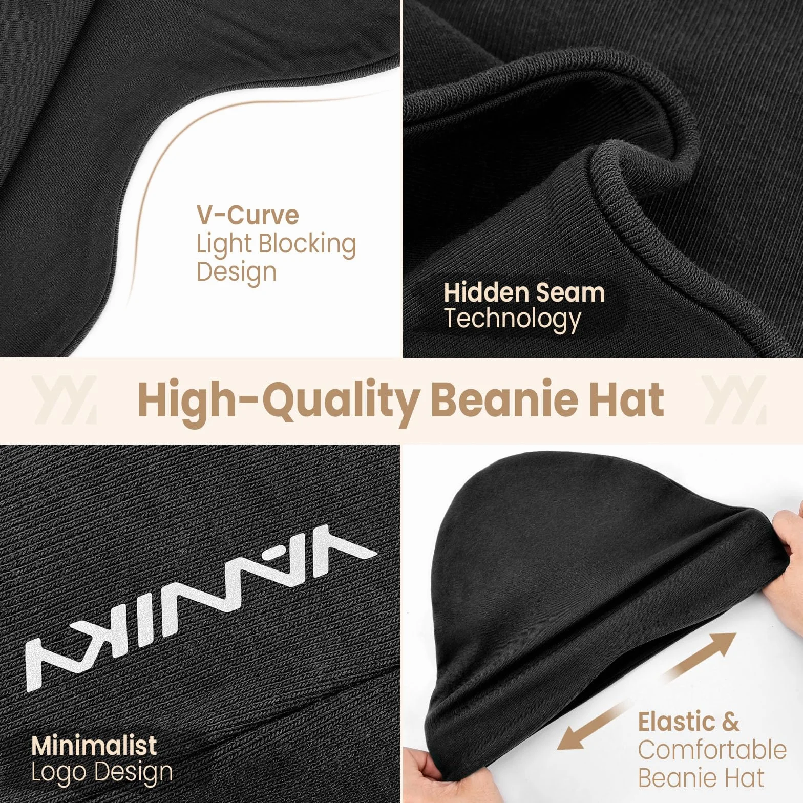 YANIKY Czapka dla kobiet - męska czapka do spania z modalu, bawełniana czapka beanie dla chemioterapii - uniseks czapka z czaszką - miękka i przyjazna dla skóry czapki
