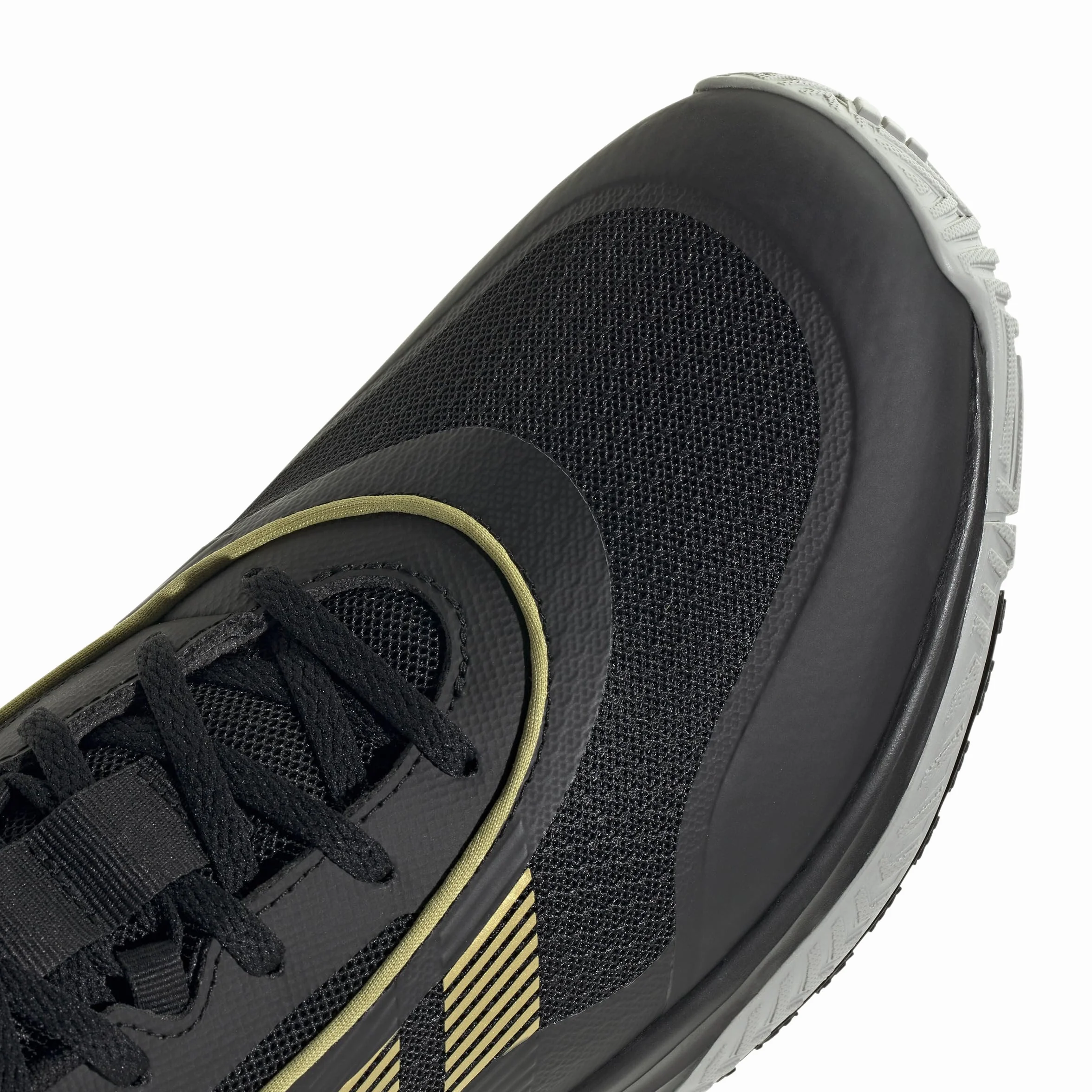adidas Mezczyzni Own The Game 3 Shoes, Core Black/Gold Metallic/Mgh Solid Grey, 44 2/3 EU