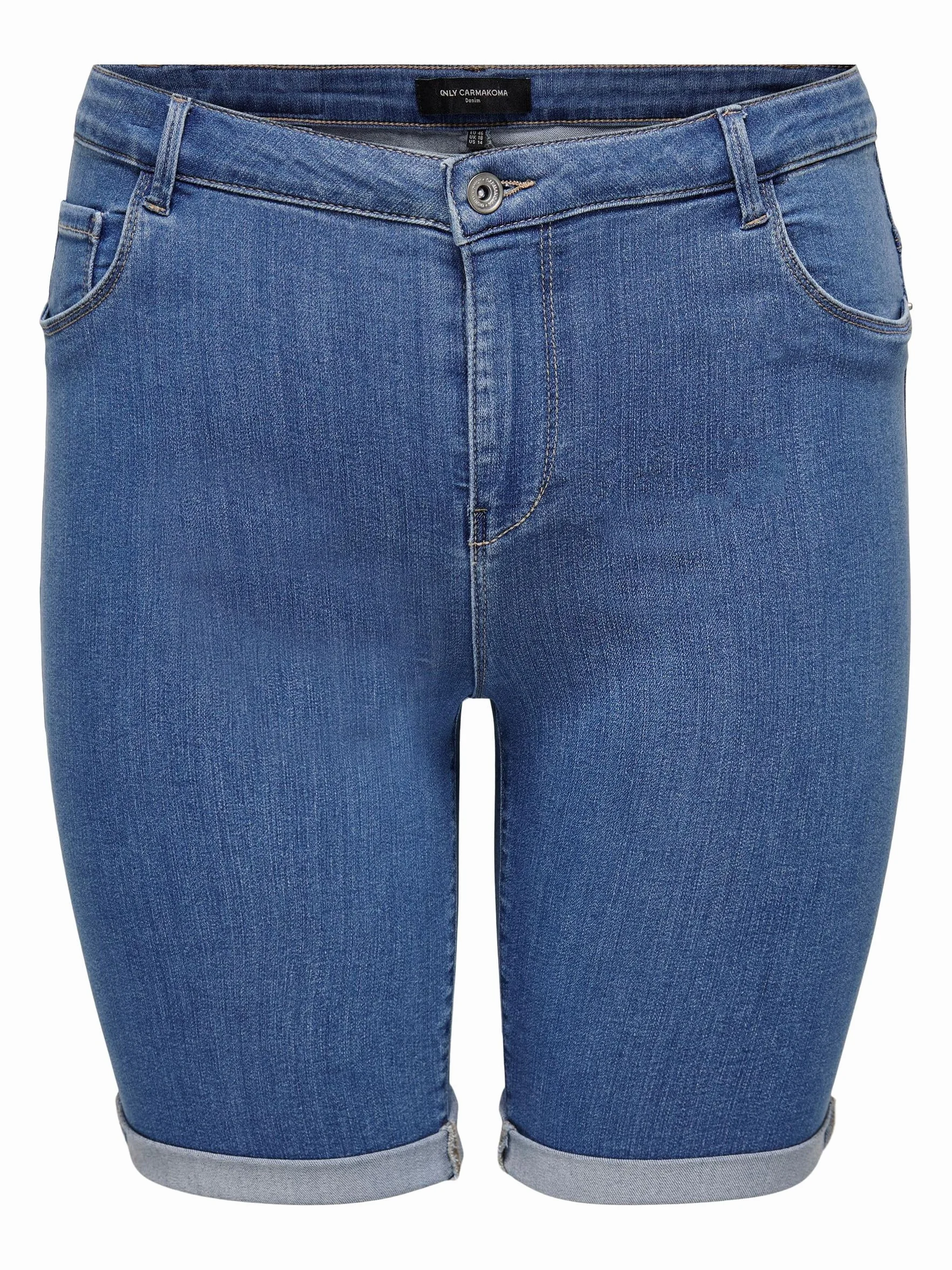 ONLY Carmakoma Carthunder damskie spodenki jeansowe plus size, krótkie spodnie ze stretchu, bermudy, duże rozmiary
