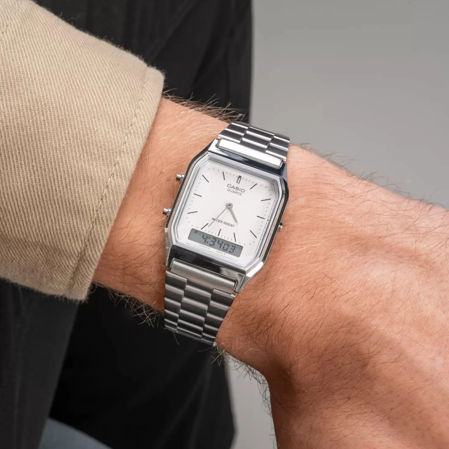 Casio Vintage Watch AQ-230A-7AMQYES Damski zegarek ze stali nierdzewnej