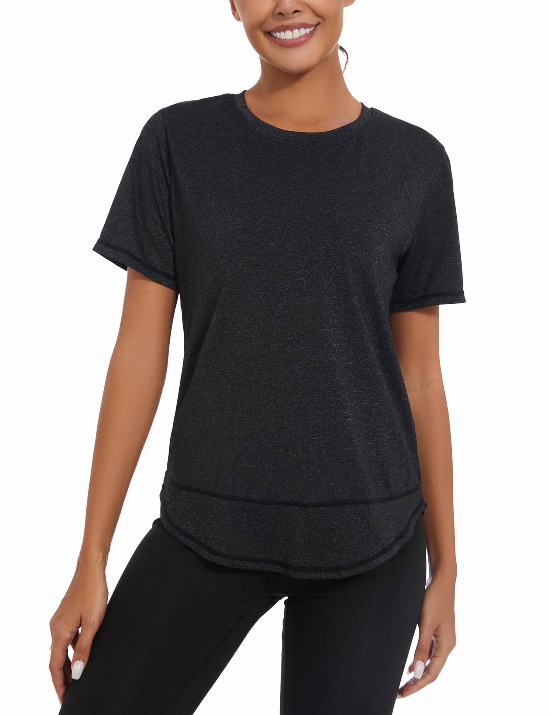 Litherday Damska koszulka sportowa koszula do jogi z długim rękawem topy bluza damska tenis damski t-shirt fitness odzież gimnastyczna damska