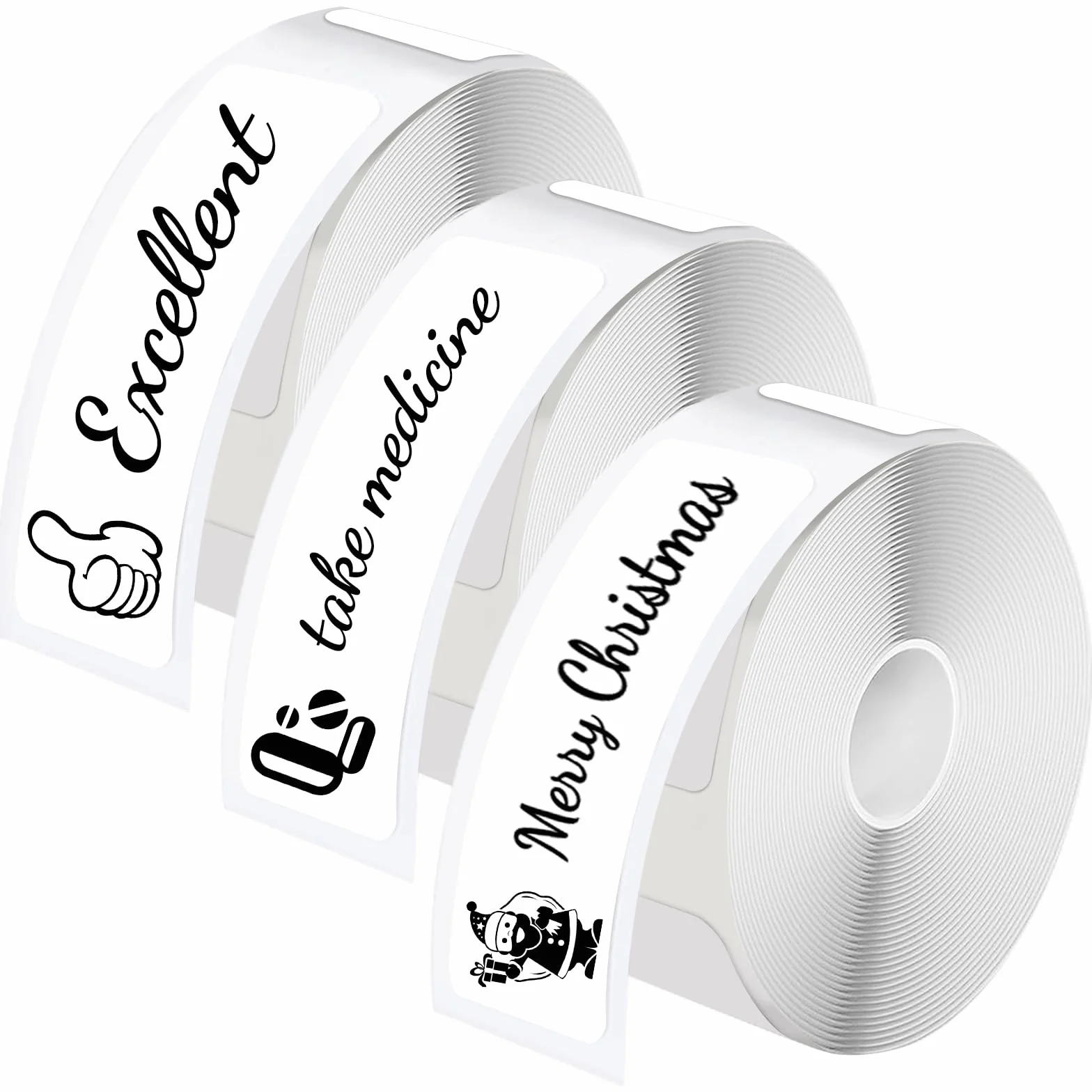 Litimkat Samoprzylepne etykiety - wodoszczelna termiczna taśma do etykiet, do szkoły, domu, biura, supermarketu, sklepu cateringowego (12 x 40 mm), 160 taśm/rolka