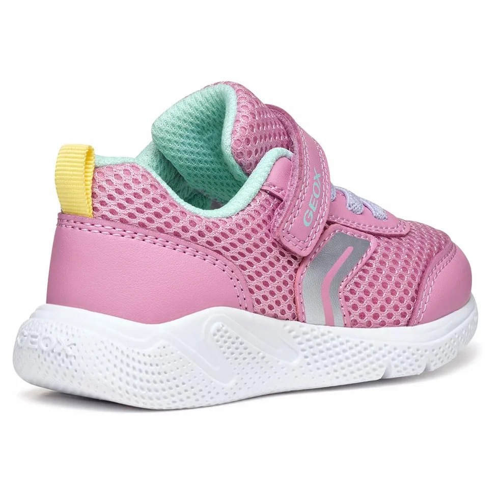 Geox Niemowlęta B SPRINTYE Girl D Sneakers, różowe/Watersea, 22 EU, różowy, 22 EU
