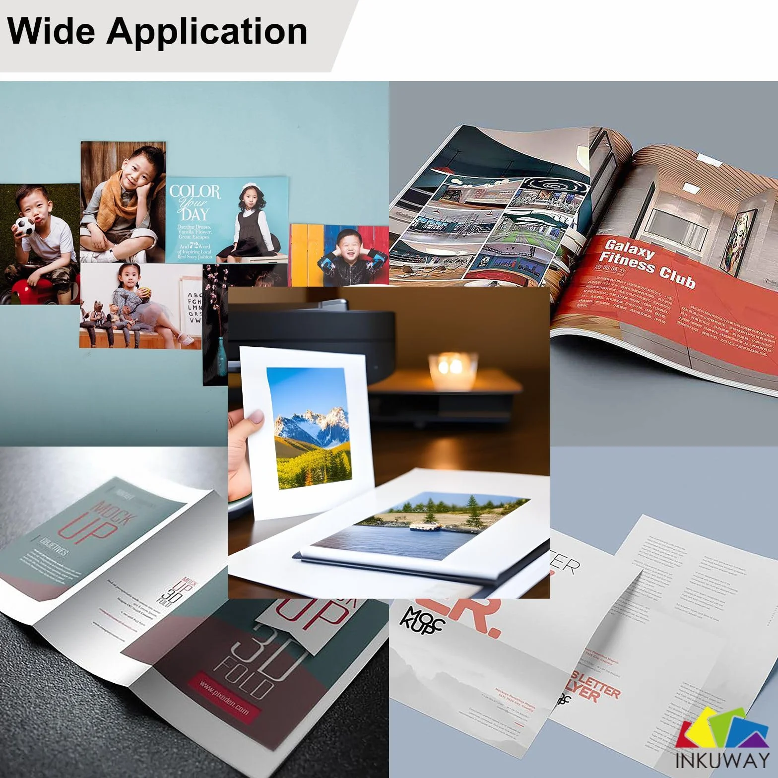 Gruby, dwustronny, matowy papier fotograficzny A3, 260 g/m², 60 arkuszy papieru do drukarek atramentowych, do menu, kalendarza, do druku atramentowego