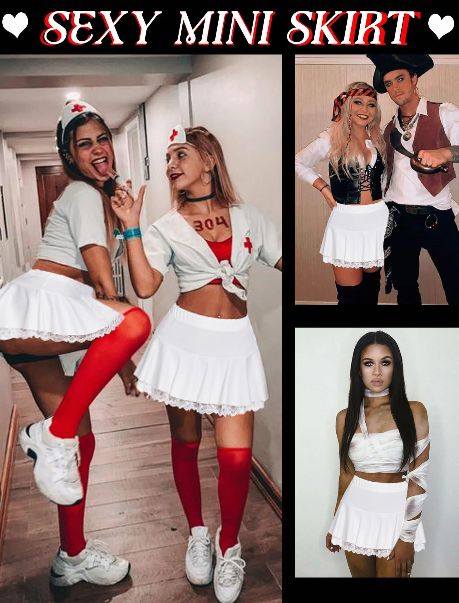 Avidlove Damska plisowana spódnica mini seksowna koronkowa falbana solidna spódnica letnia podstawowa skaterska bielizna z wysokim stanem krótka spódnica szkolna do tenisa