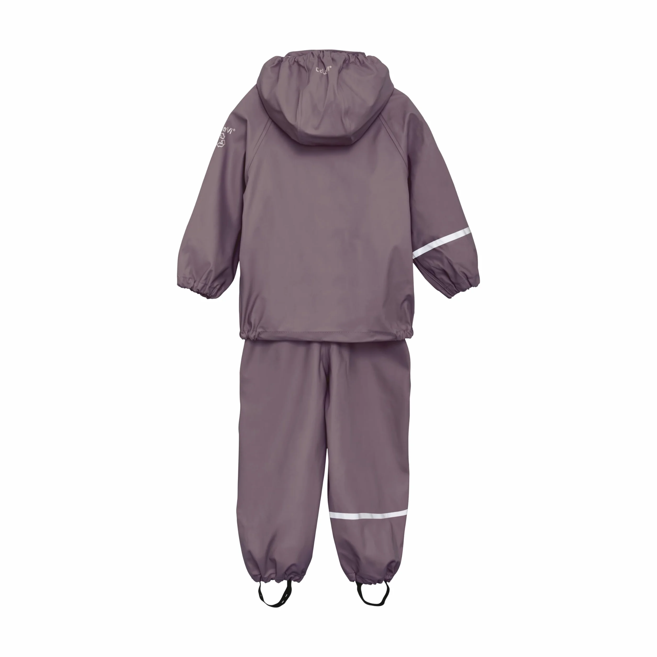 Celavi Unisex Basic Rainwear Set-Recycle Pu kurtka przeciwdeszczowa, Moon scape, 110 cm