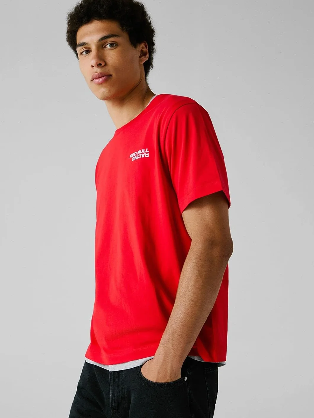 Red Bull Racing X Pepe Jeans Koszulka męska Reflect Logo TEE, czerwona (Mars RED), XXL, Czerwony (Mars Red), XXL