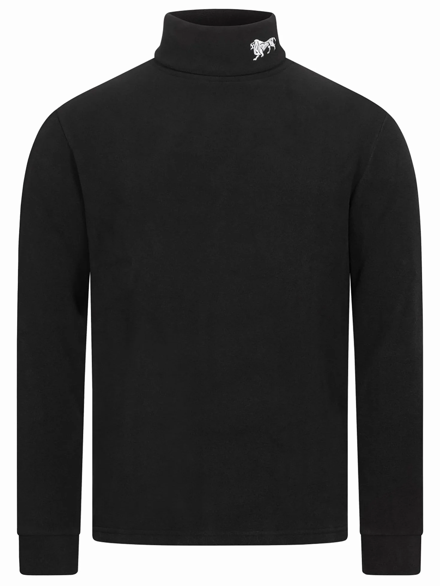 Lonsdale M?ski sweter z golfem, normalny krój, Curdworth, czarny/bia?y, M