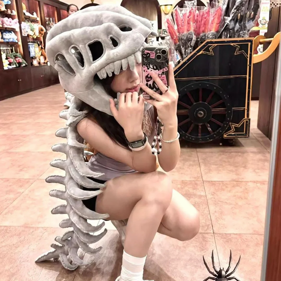 Realistyczny Pluszowy Kostium Szkieletu Dinozaura,Zestaw Kostiumów Szkieletu, ostium cosplay, kostium na Halloween, kostium na całe ciało,Kostium na imprezę,Na urodziny,Imprezę