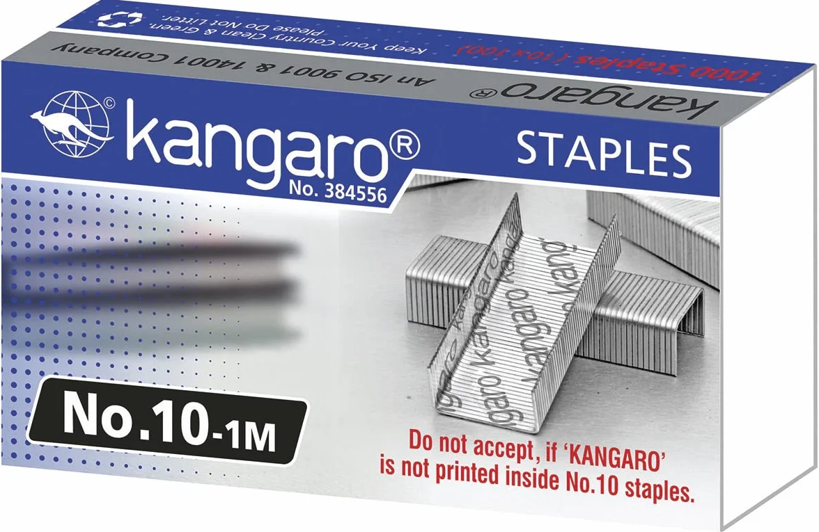 Kangaro 10-1M KA101M Zszywki, Srebrny, 1000 sztuk