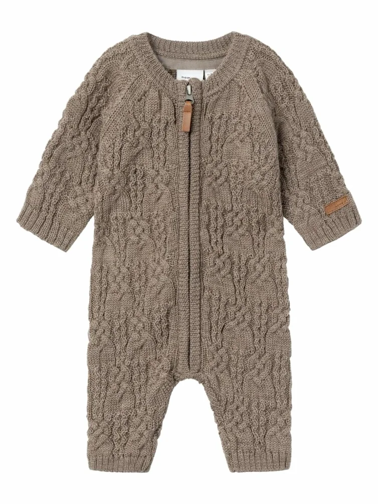 NAME IT śpioszki Niemowlęta - dziewczynki Nbfwrilla Wool Ls Knit Suit