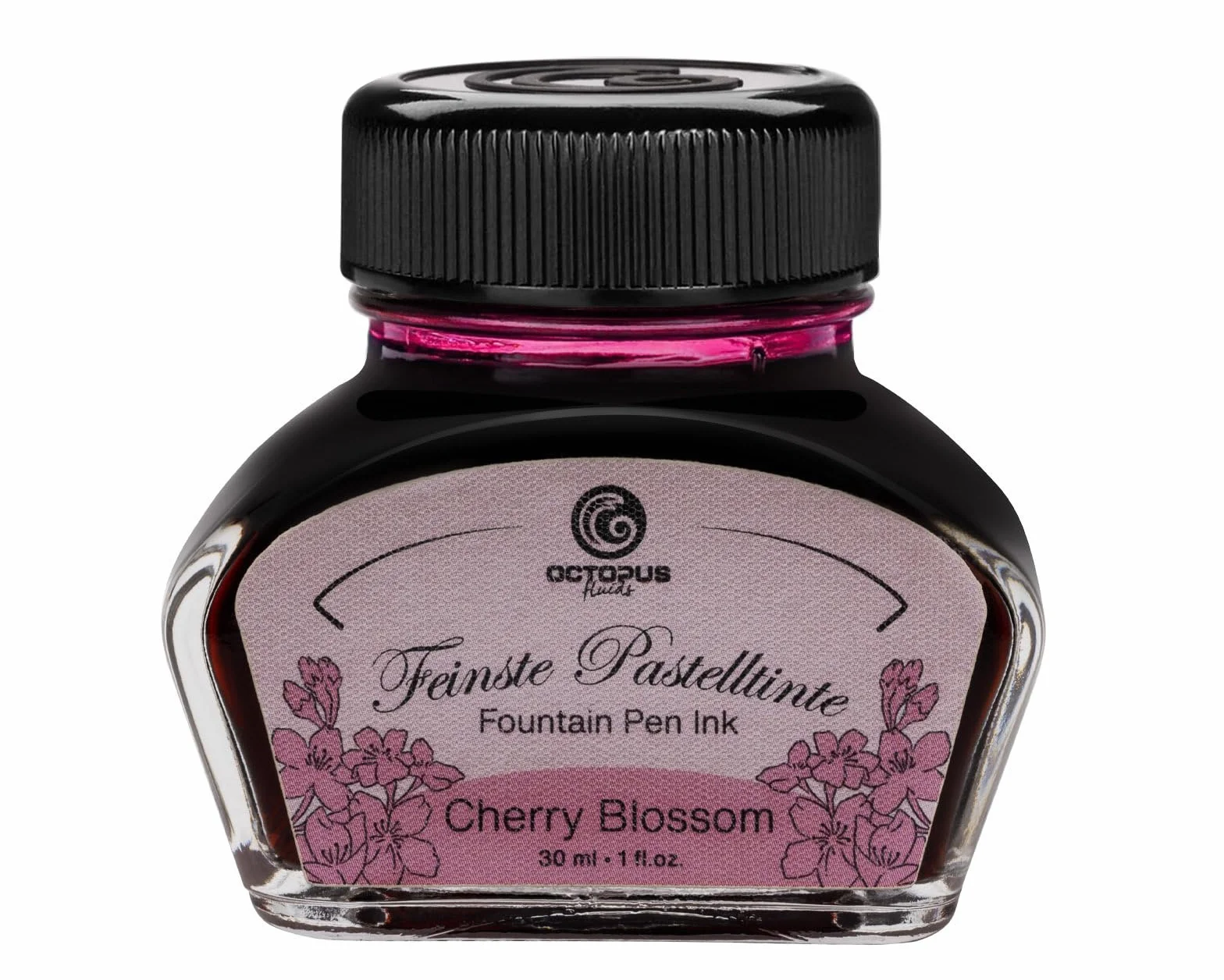 Atrament do piór wiecznych i szklanych piór pastelowych różowych "Cherry Blossom", 30 ml, atrament do kaligrafii