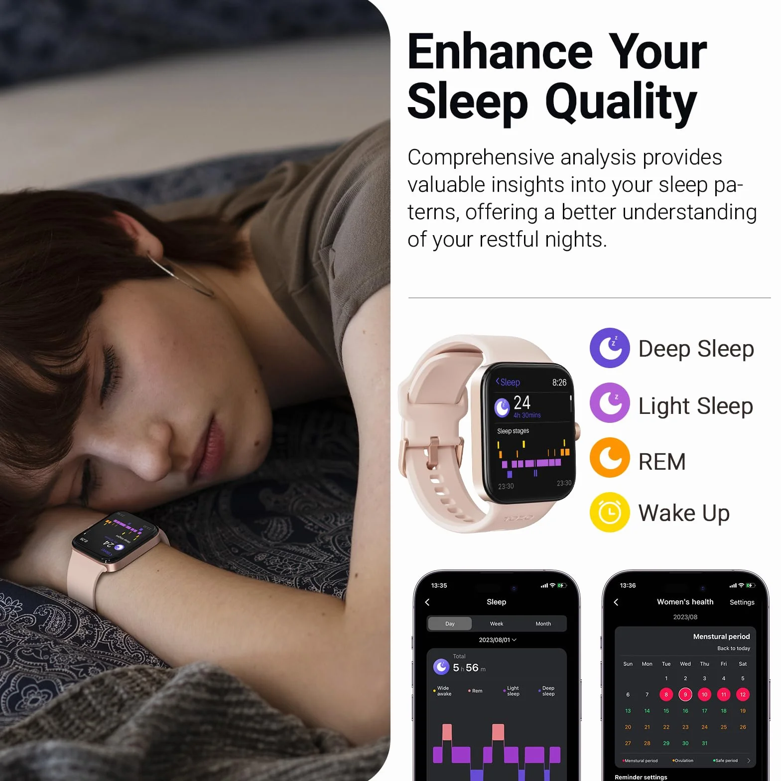 TOZO S4 AcuFit One Smart Watch Ekran AMOLED 1,78” dla mężczyzn i kobiet, Monitor fitness z wybieraniem numeru Bluetooth, Tętno i tlen we krwi, monitor snu, Wodoodporność IP68, trening dla iOS Android