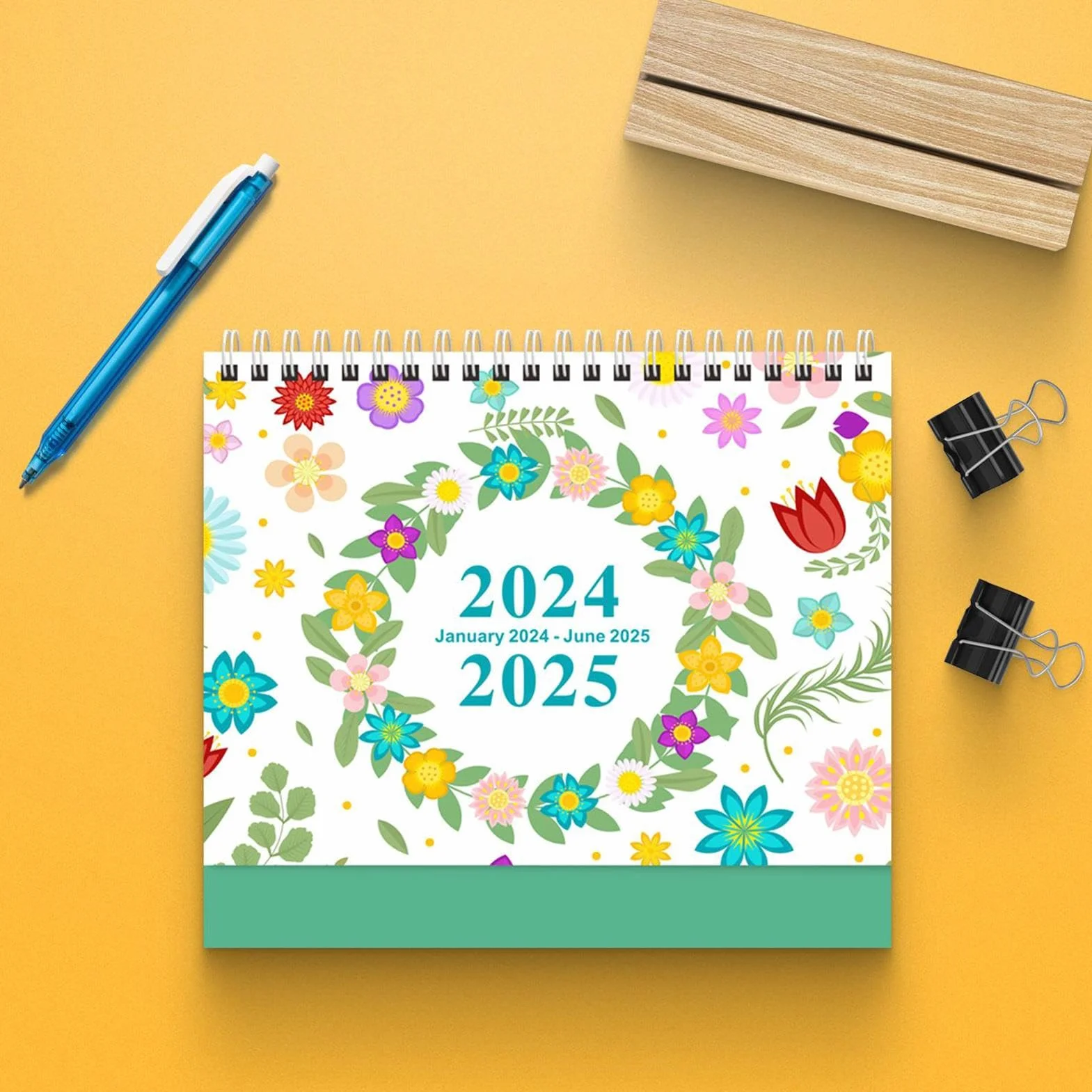 Monthly Planner -2026 Desk Calendar | Paper, Metal Construction With Weekly Daily Notes, Compact Size Feature, Appointment Planning Organizer, Home, Office, Classroom, Teacher Display