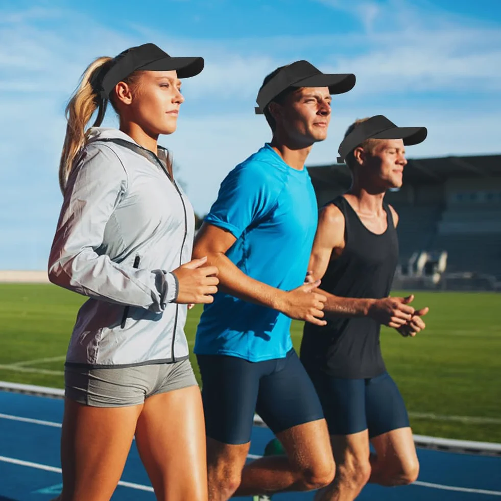 Aomig Czapka przeciwsłoneczna, sportowa osłona przeciwsłoneczna czapki siatkowe szybkoschnąca czapka golfowa, gładka pusta górna czapka z daszkiem regulowana sportowa czapka na co dzień, oddychająca