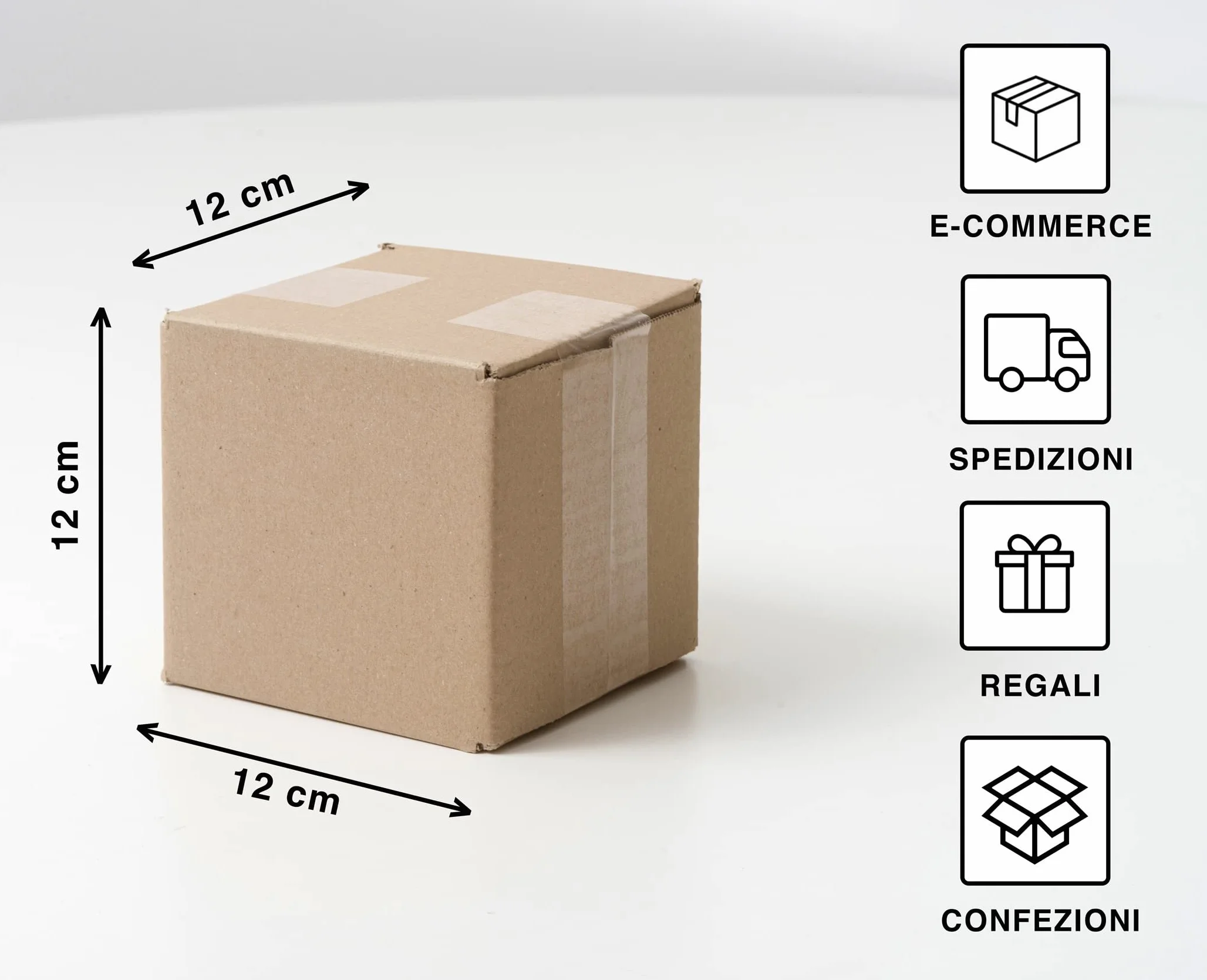 IPEA Małe pudełka kartonowe 12 x 12 x 12 cm do wysyłki, handlu elektronicznego, prezentów - 10 sztuk - wielofunkcyjne kwadratowe pudełka do pakowania przedmiotów, wydarzeń, imprez - opakowanie