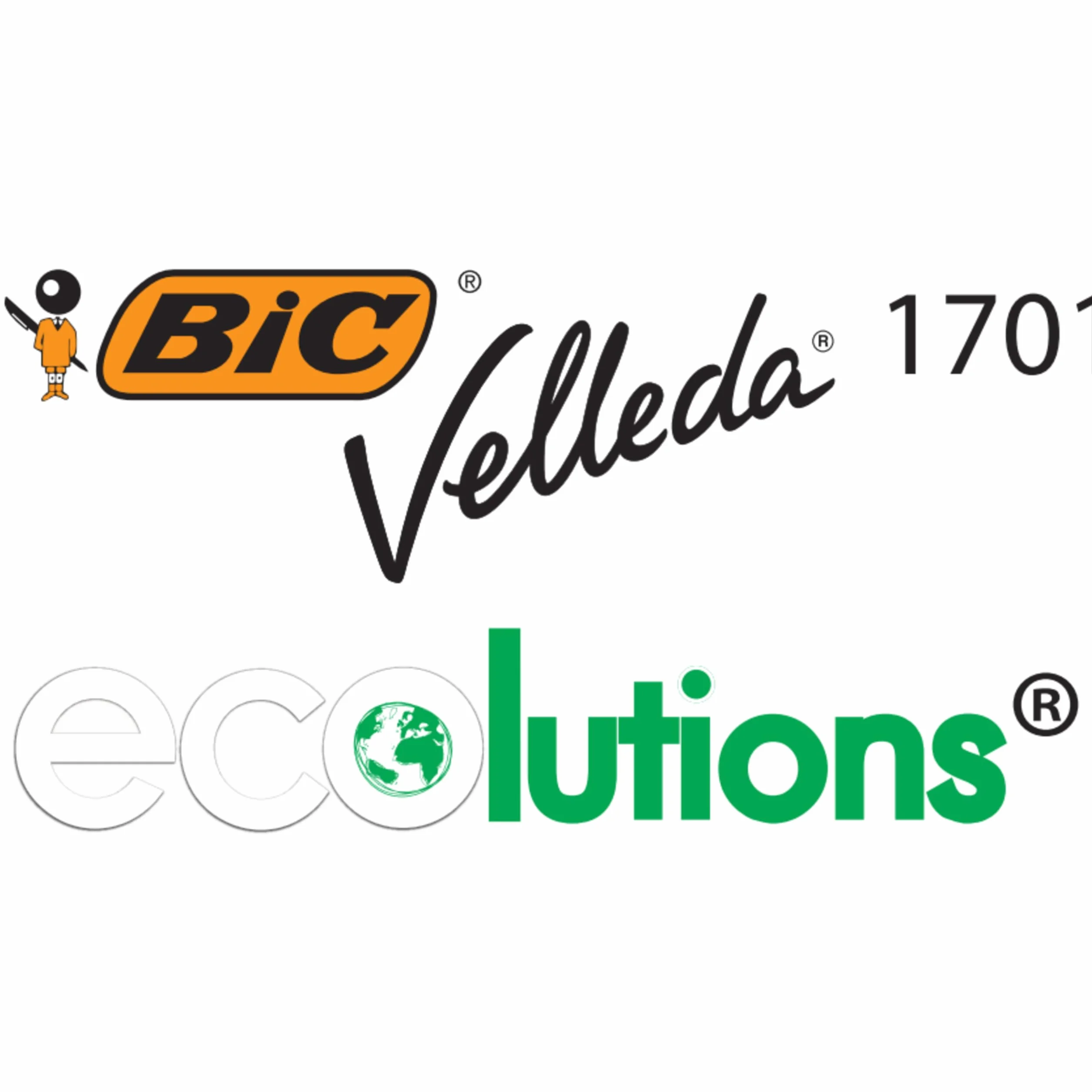 BIC Velleda Ecolutions 1701 Marker suchościeralny czarny okrągła końcówka Pudełko 12szt