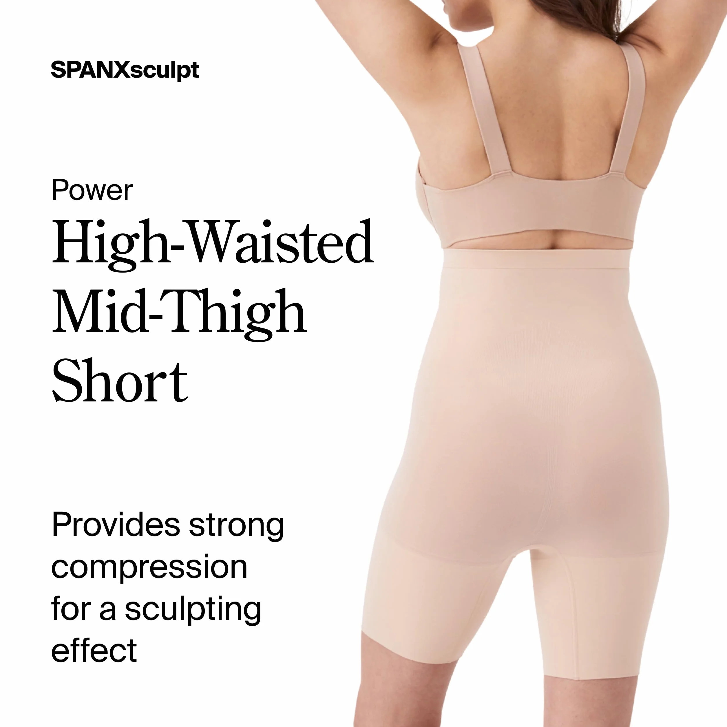 Spanx Higher Power Damska Bielizna Korygująca Uda, Beżowy, L