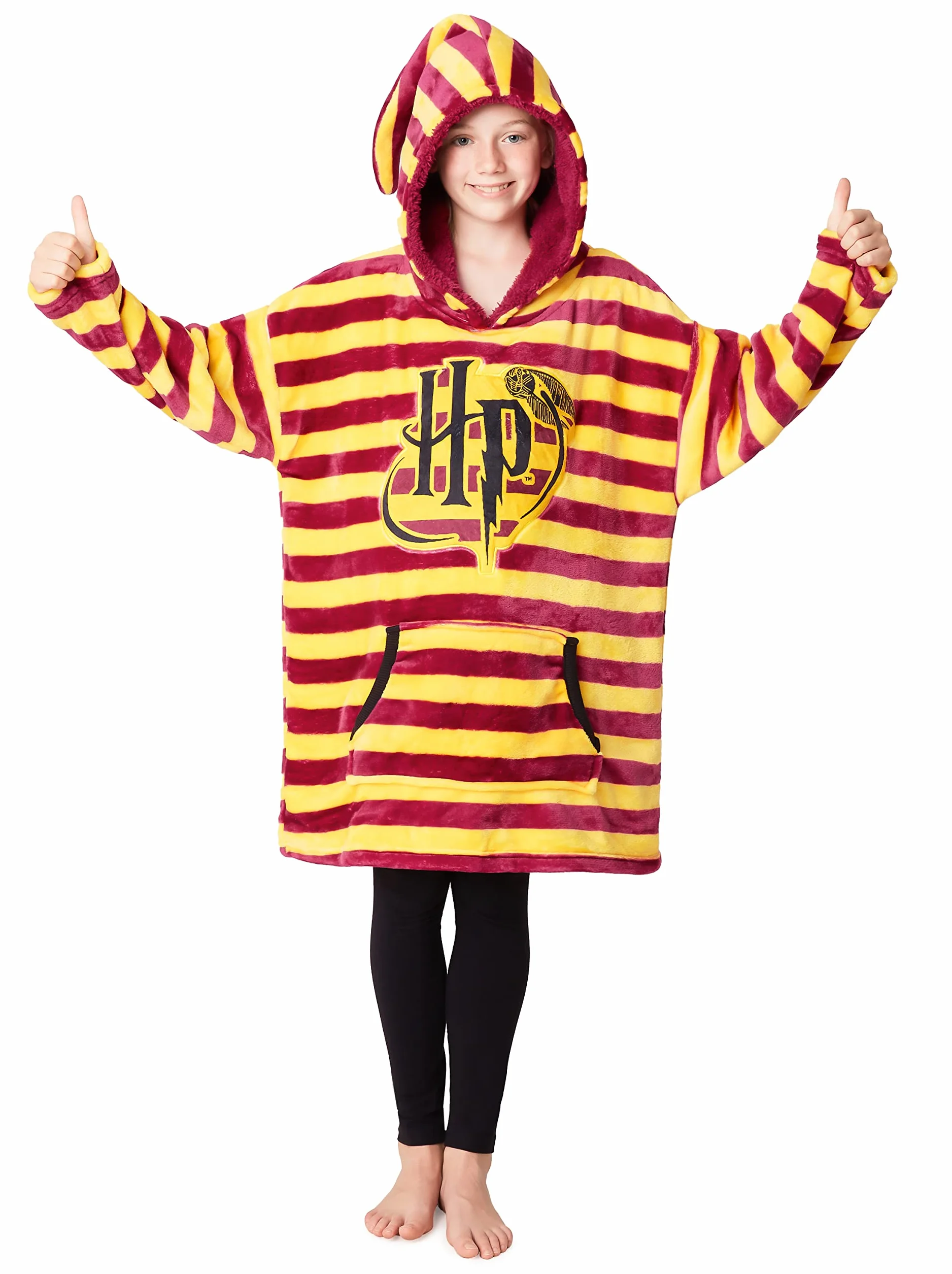 Harry Potter Bluzy z kapturem dla dziewczat Dzieci Oversizowa bluza z kapturem Koc Harry Potter Prezenty (czerwony)
