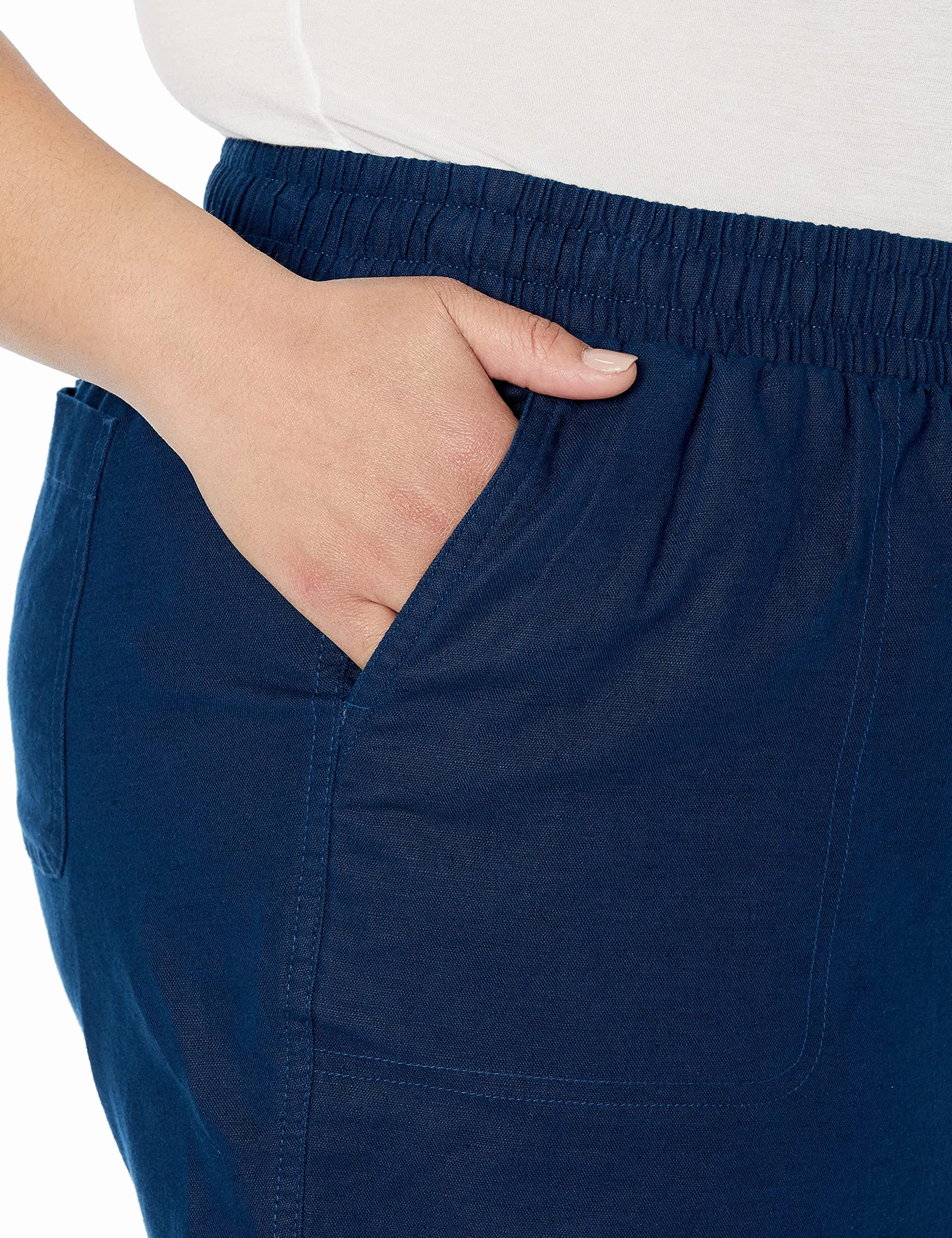 Amazon Essentials 5 Inch Inseam Drawstring Linen Blend Short - Shorty Kobiety