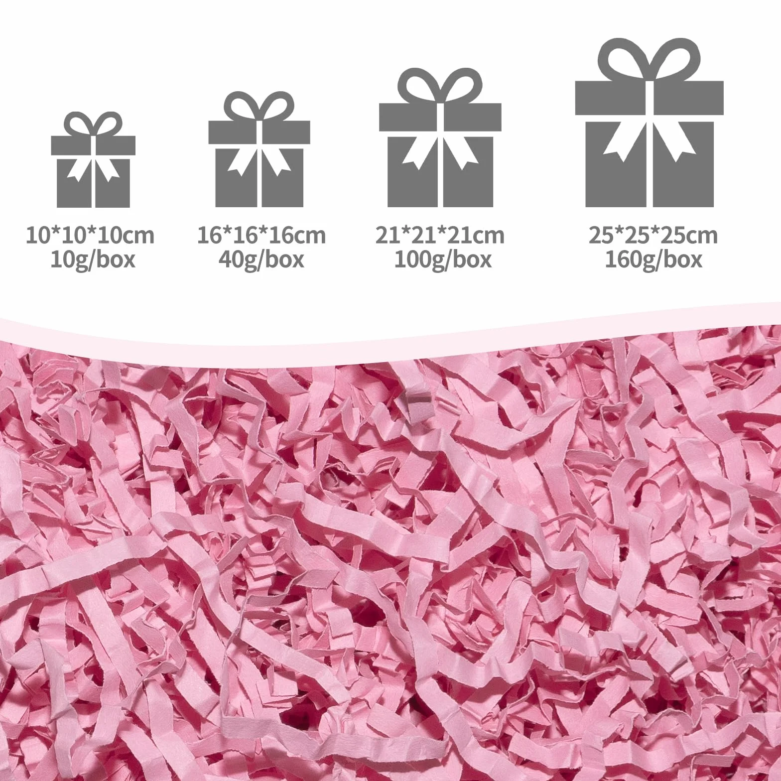 Materiał opakowaniowy, wypełniacz, prezent do pudełka prezentowego: 200 g, materiał wypełniający do pakietów, kosz prezentowy, pudełko prezentowe, rozdrobniony papier, pudełko na prezent