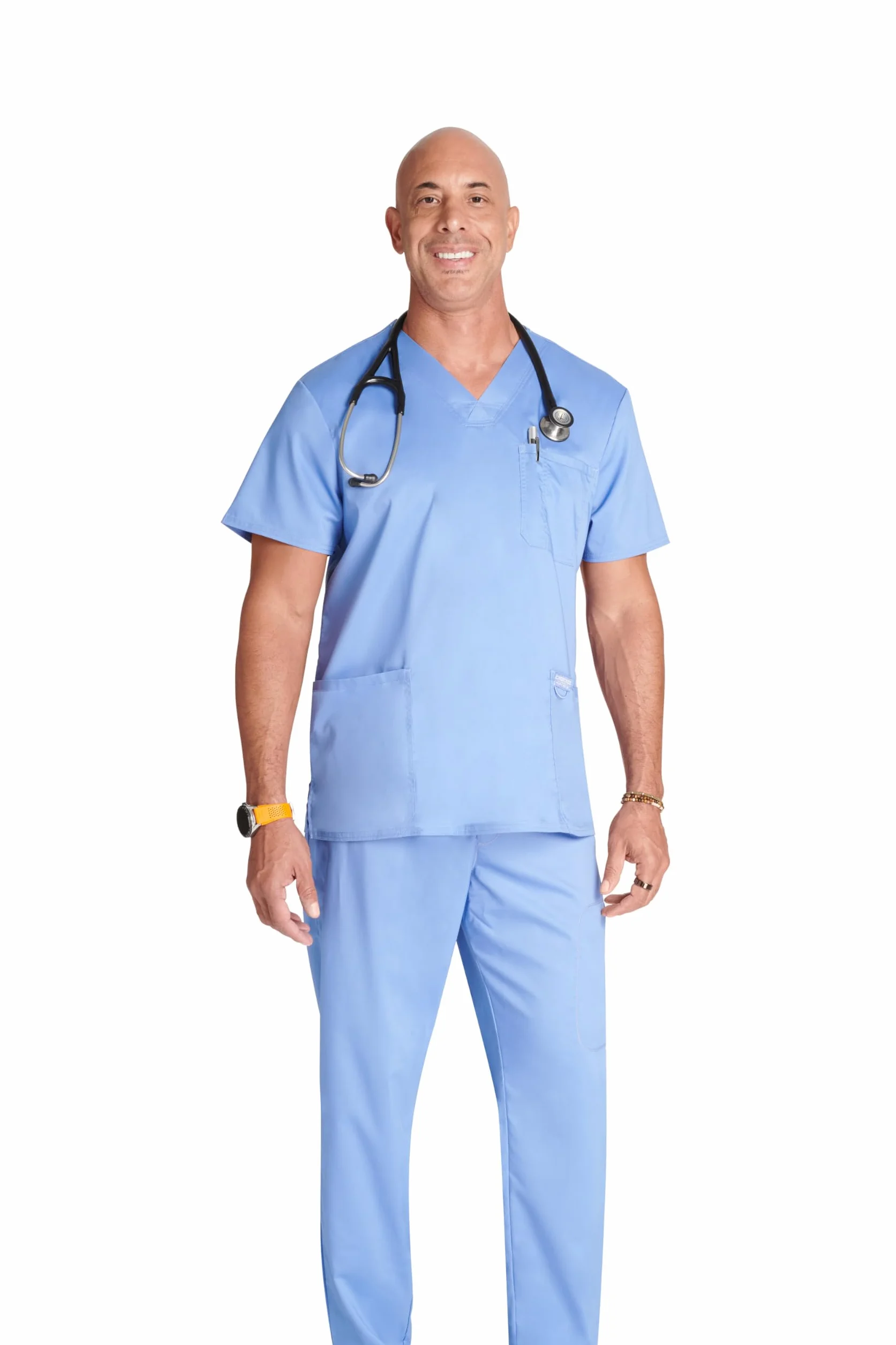 CHEROKEE Męskie Scrub Top Revolution Odzież medyczna Dekolt w serek Z kieszeniami XXL Ciel