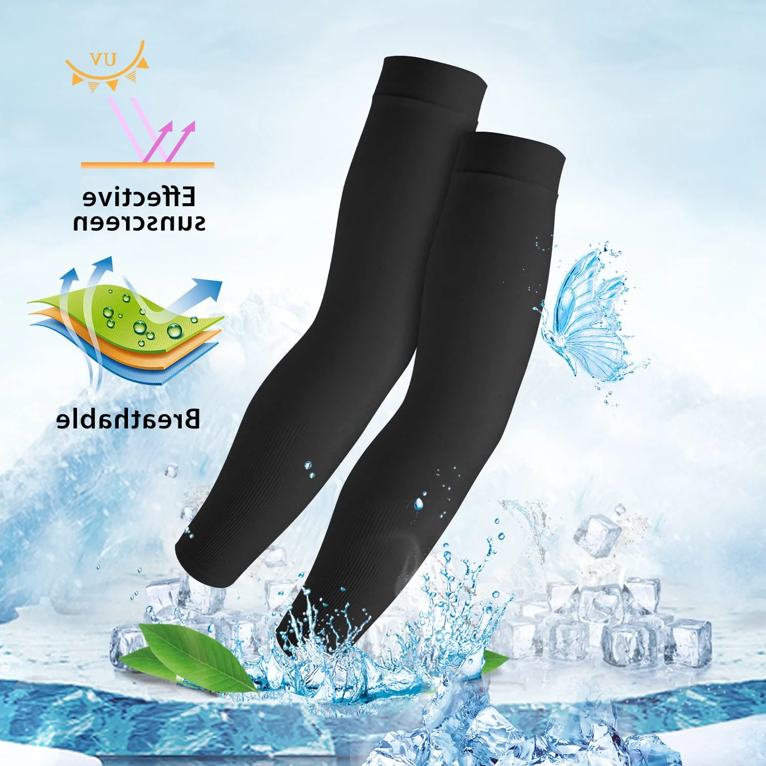 WLLHYF 2 pary rękawów chroniących przed promieniowaniem UV unisex rękawy na ramiona nylon spandex tatuaż okrycie chłodzące sportowe rękawy dla mężczyzn kobiet koszykówka piłka nożna zajęcia na świeżym