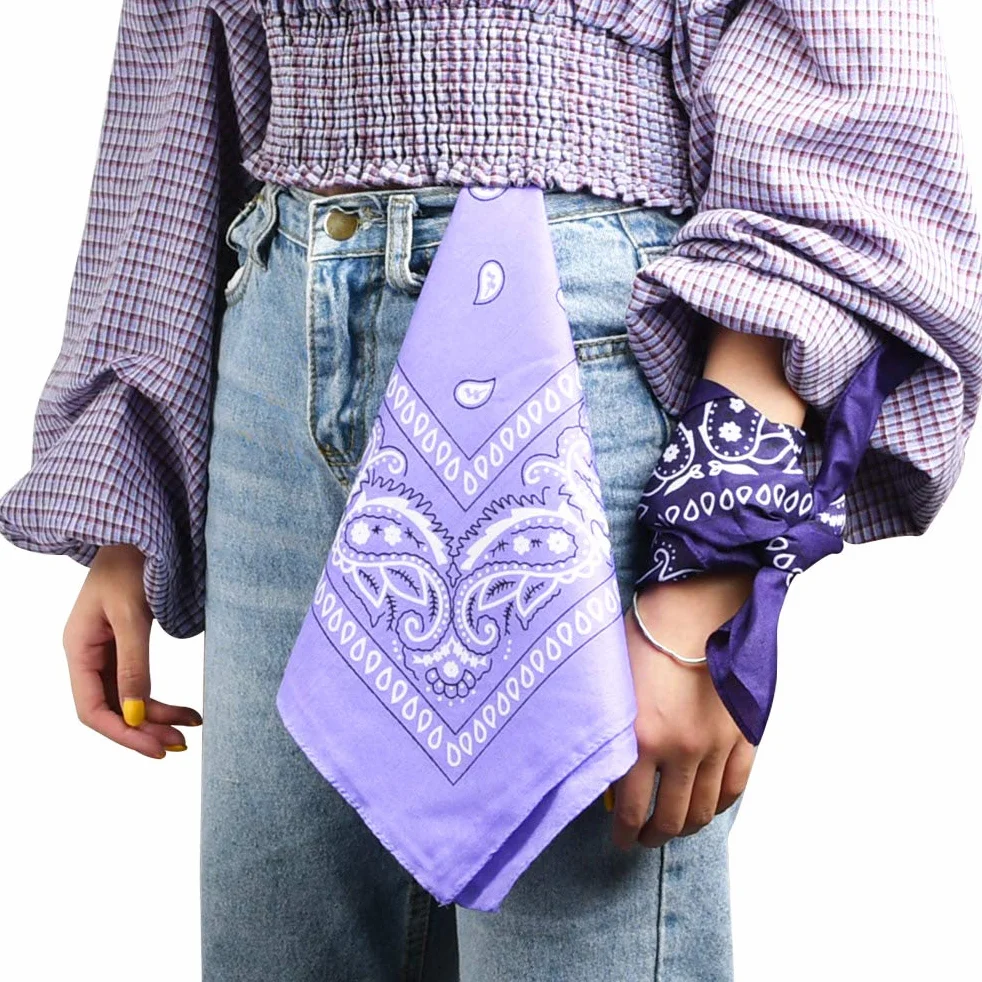 BUYGOO 20 szt. Kolorowe bandany Paisley wielofunkcyjne szaliki na głowę uniseks szaliki na szyję duże chusty w kolorach asortymentowych kwadratowe bandany na głowę dla mężczyzn i kobiet/dam (55 x 55