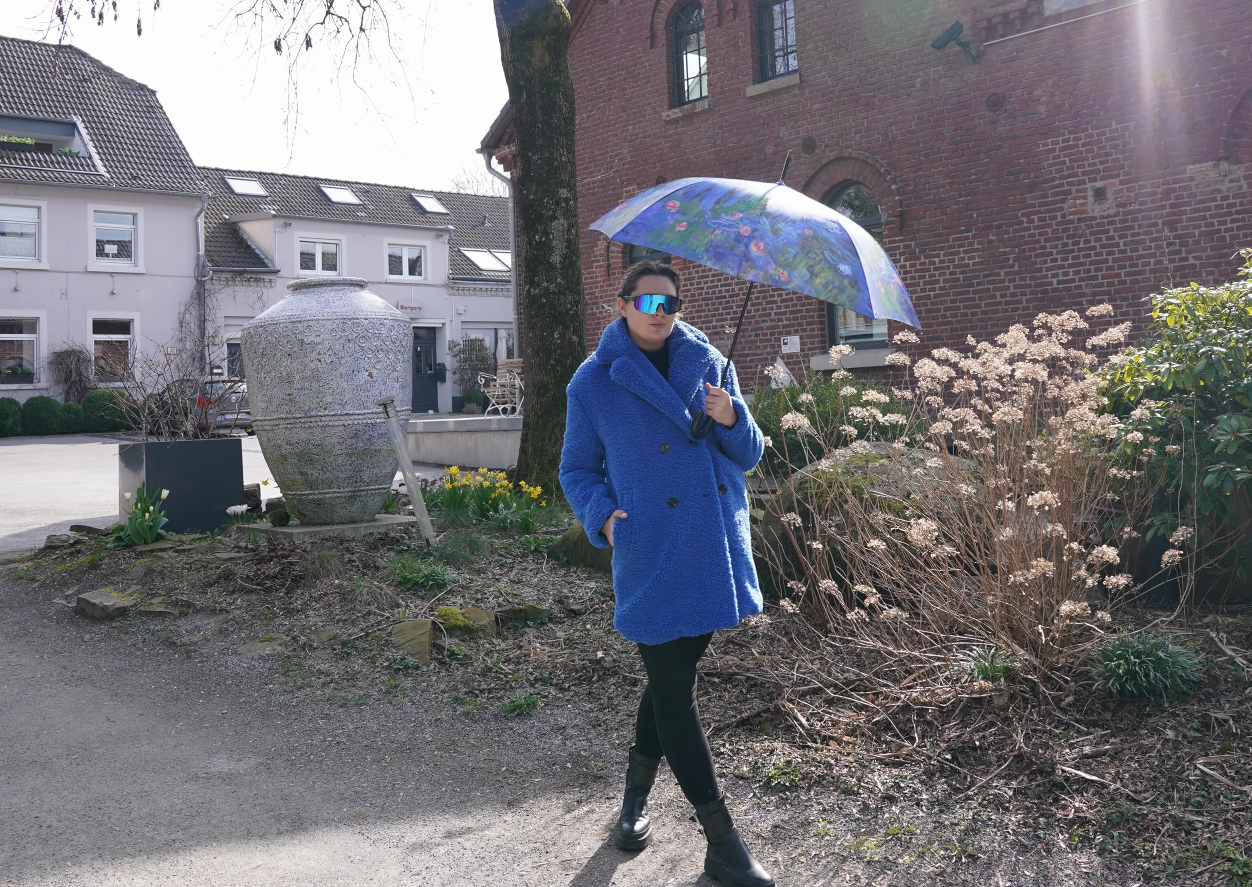 VON LILIENFELD parasol Claude Monet lilie wodne automatyczne otwieranie parasol artystyczny stabilny wiatroodporny
