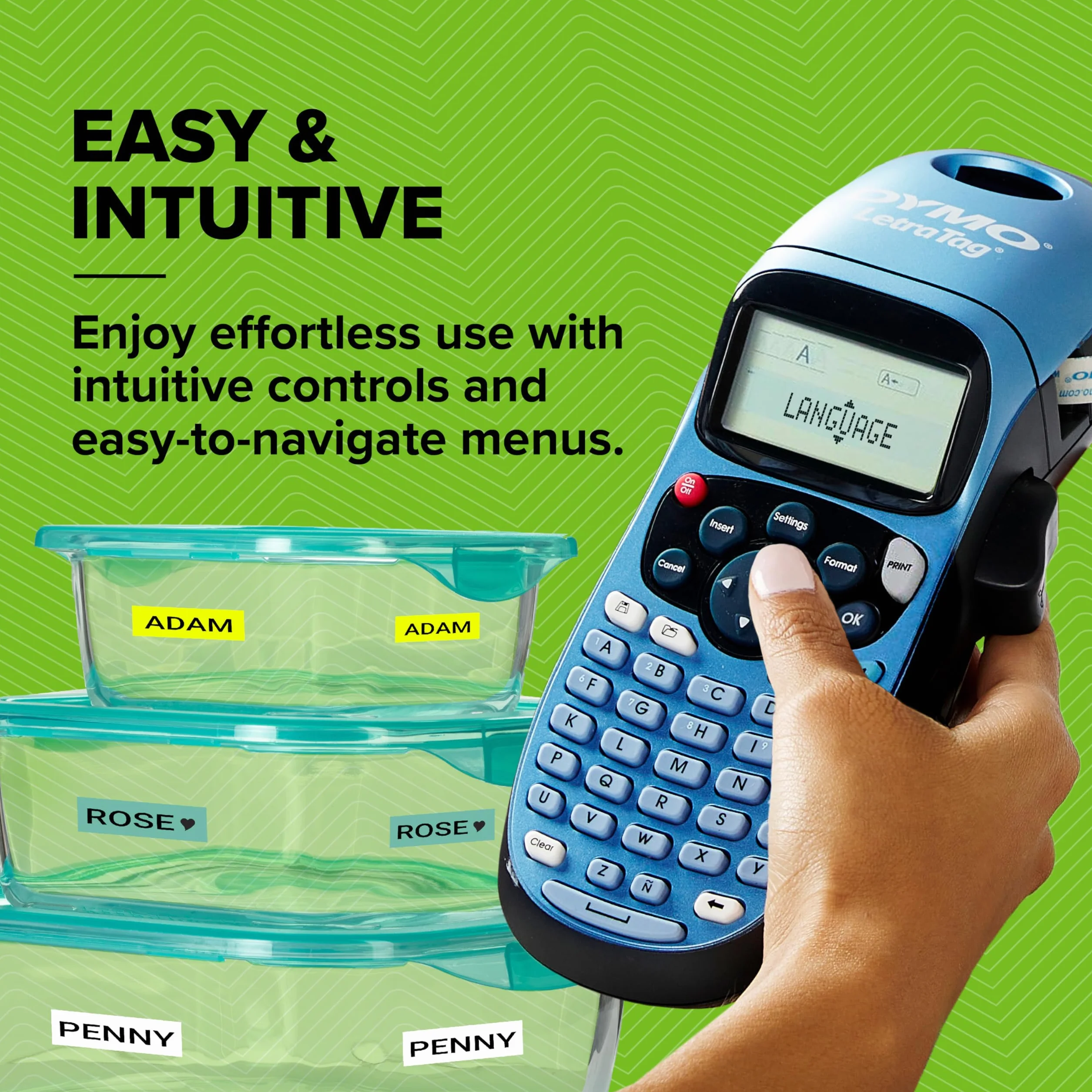 Dymo LetraTag LT-100H Label Maker Starter Kit | Ręczna drukarka etykiet | Z plastikową, papierową i przezroczystą taśmą etykietową | Idealna do biura lub domu