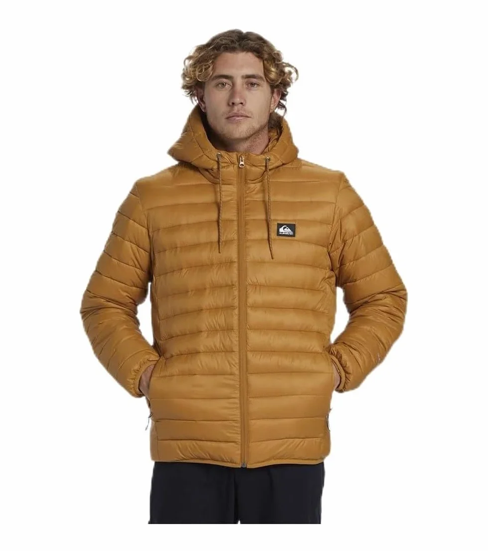 Quiksilver Męska kurtka scaly kaptur, br?zowy, M