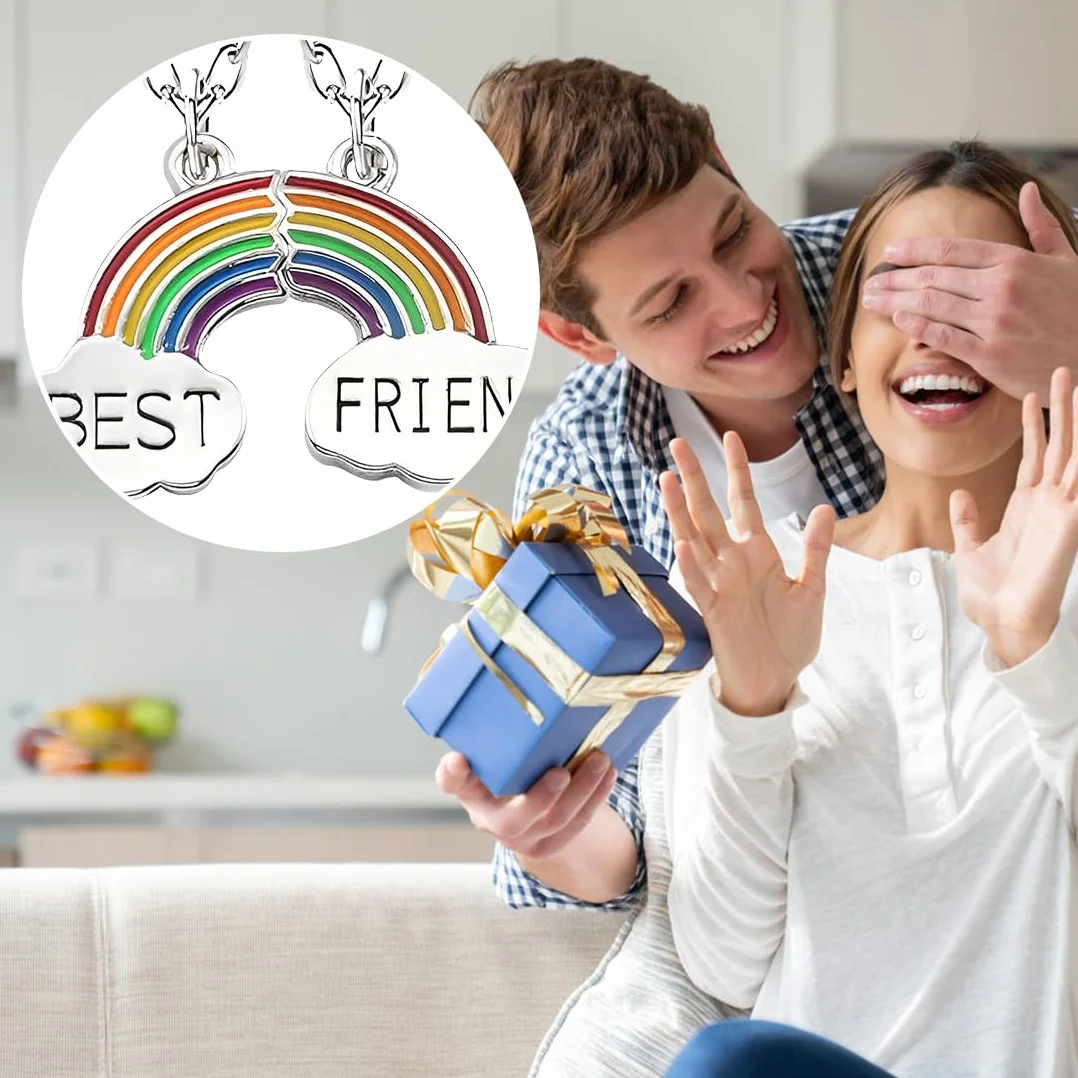 3 szt. BFF naszyjnik przyjaźni dla najlepszych przyjaciół na zawsze dziewczynka prezent urodzinowy wisiorek łańcuszek prezent