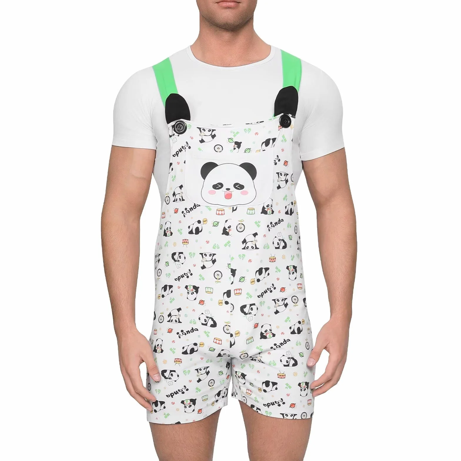 Landofgenie Spodnie Ogrodniczki dla Mężczyzn z Regulowanymi Szelkami i Kieszeniami – Idealne na Piżamę, Loungewear & Imprezy Cosplay