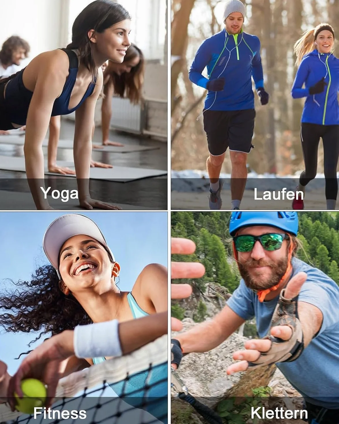 Elastyczne opaski do włosów 3 szt. - Sportowe opaski na głowę, dla kobiet lub mężczyzn, sportu, jogi, oczyszczania twarzy, fitnessu, jazdy na rowerze (czarny, biały, szary)