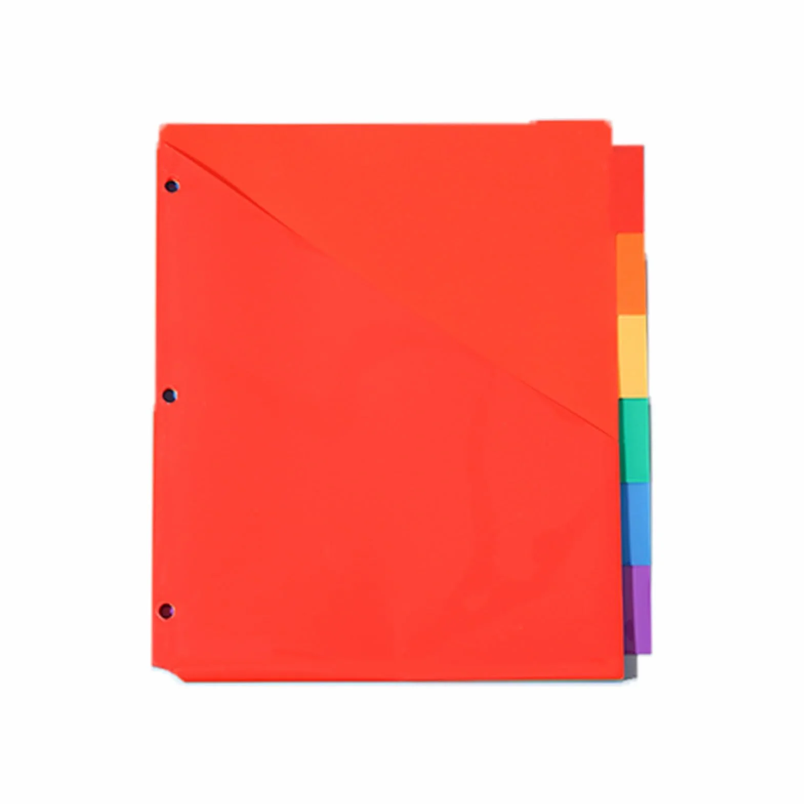 Podzia?ów indeksu segregatora, zak?adki dzielnika strony - Kolorowe 3 -pier?cienia Wk?adki Wk?adki Binder - Rainbow Gruste Pockets Pockets Ring Notebook Organizacja dla domu w szkole