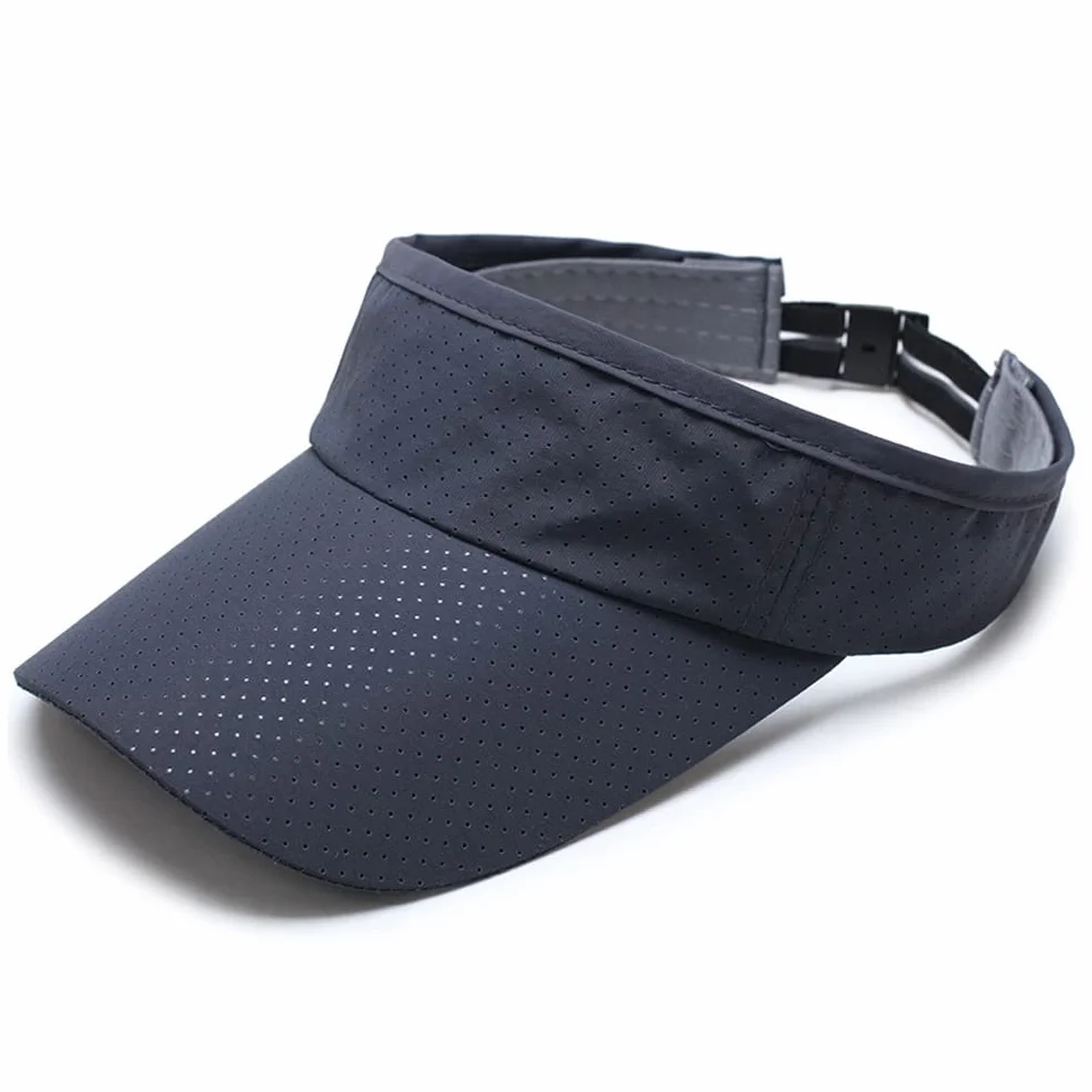 YAMEE Ultramiękka Visor Cap z Wizjerem - Kapelusz Przeciwsłoneczny Uniseks dla Kobiet i Mężczyzn, Sportowa Osłona na Golfę, Tenis, Plażę, Lato - Ciemnoszary, Jeden Rozmiar