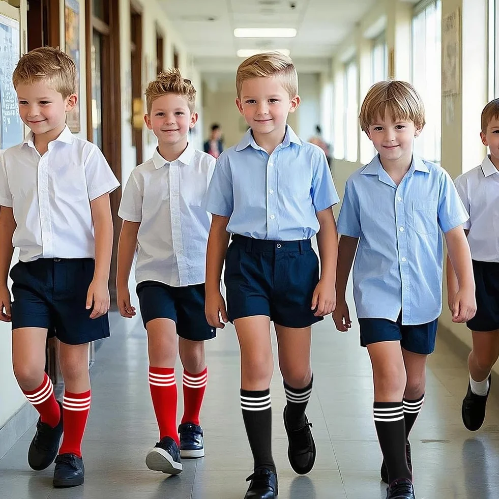 Skarpetki piłkarskie dla dzieci w wieku 4-6 lat, 2 pary, dziecięce skarpetki piłkarskie dla chłopców i dziewcząt, trening sportowy, występy piłki nożnej, skarpety kostiumowe
