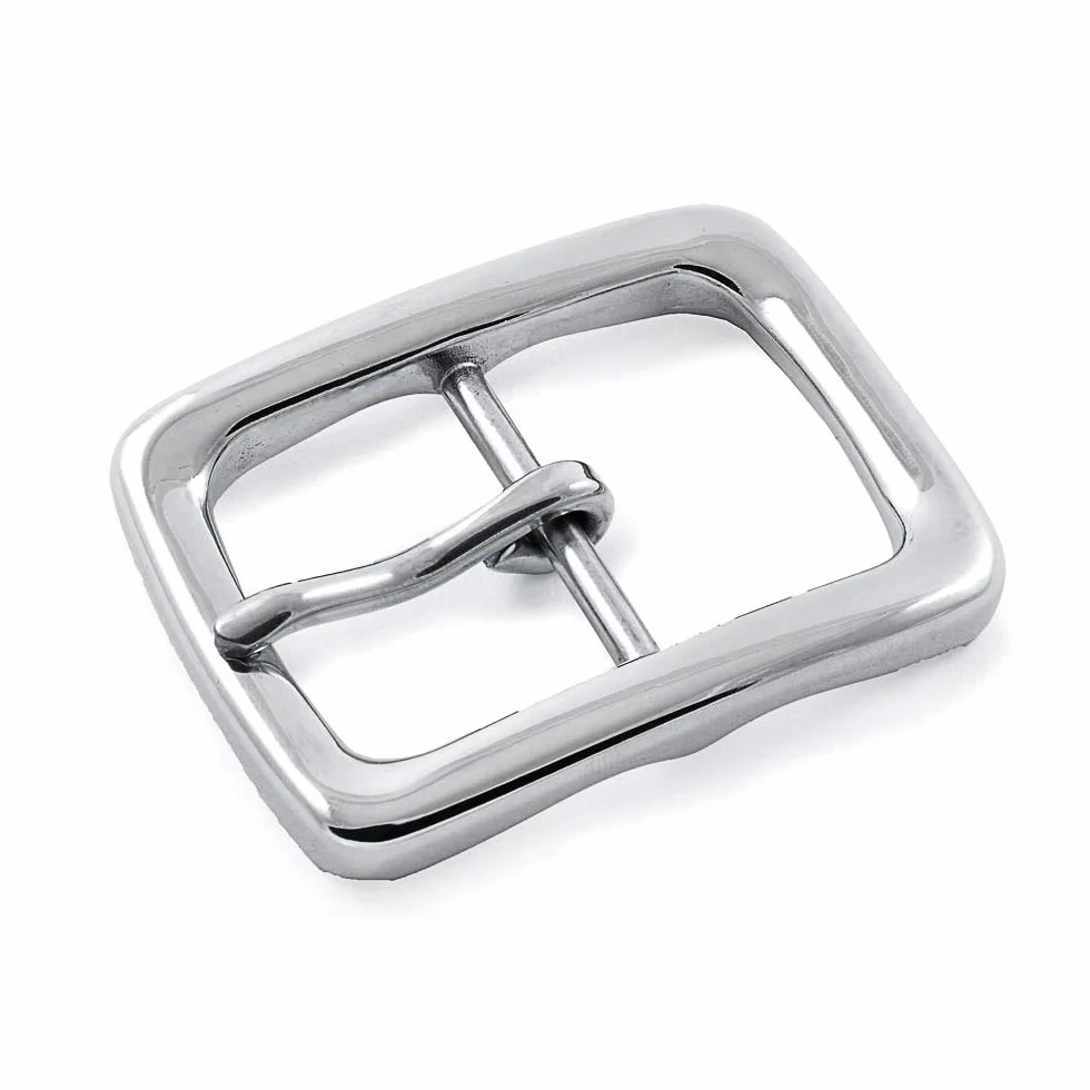 Ganzoo klamra do paska stal nierdzewna, Edelstahllook, masywne zapięcie do pasków do 4 cm, trzpień 4 cm, 7,3 x 5,7 x 0,9 cm, 102 g, do jeansów, spodni materiałowych, napraw i własnych pasków