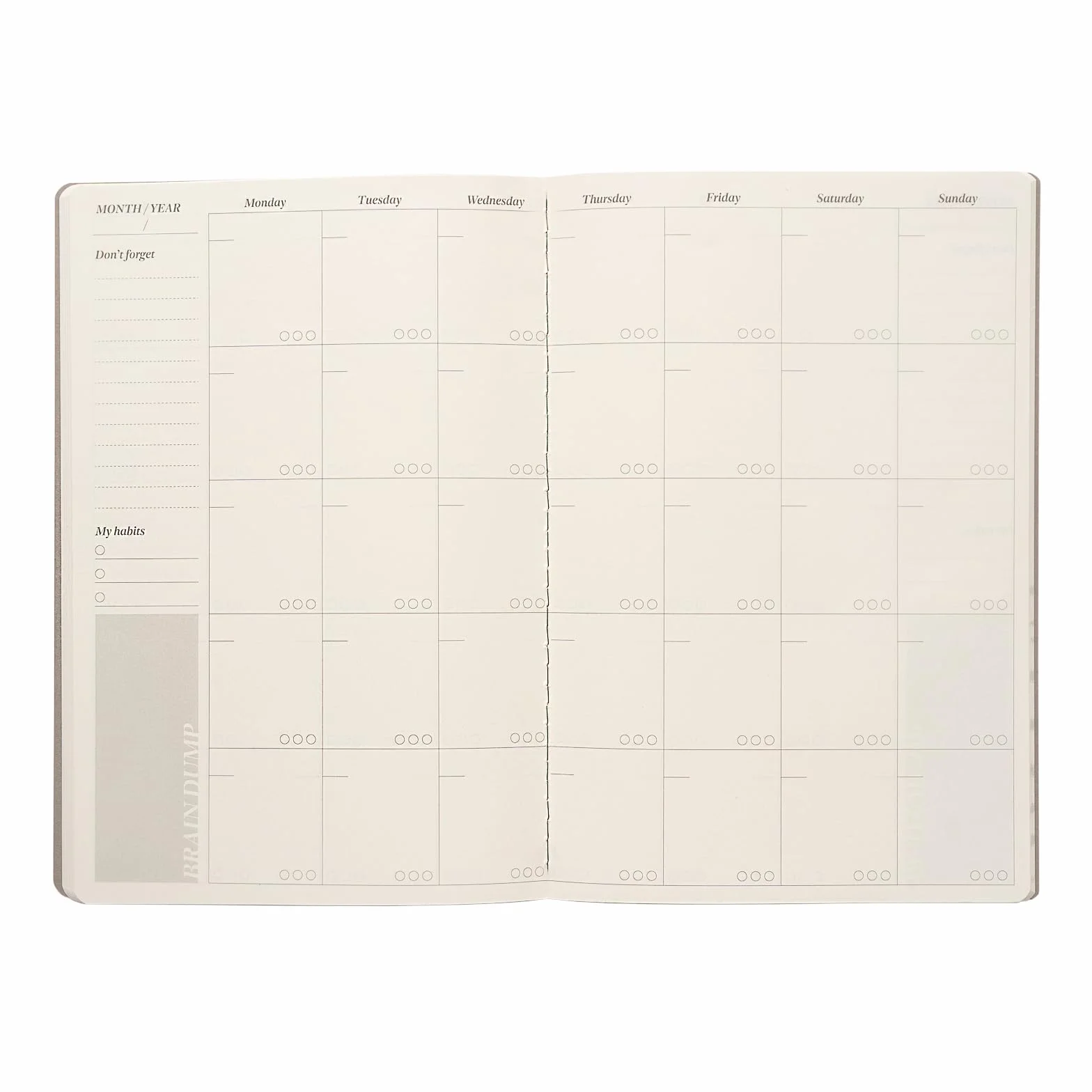 Kokonote Undated Planner - Chai Latte Monthly Planner With 24 Months & Notes | University Essentials, Work From Home Essentials, Work Diary, Perpetual Calendar Book