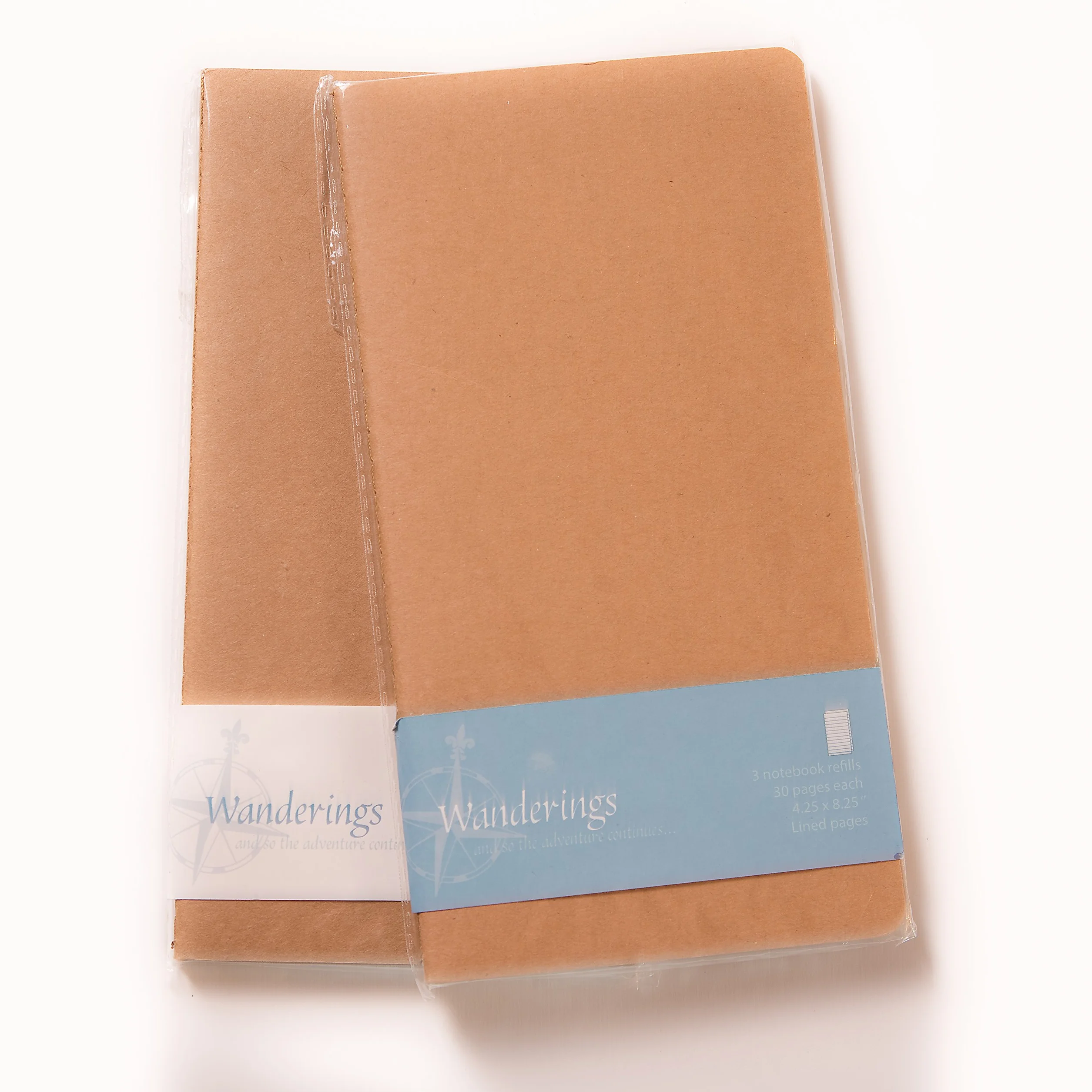 Notatniki W Formacie Standardowym - 21 Cm X 11 Cm - Papier W Linie - Zestaw 3 Szt. - Wkładki Do Notatników Do Wielokrotnego Napełniania Dzienników Podróży, Kalendarzy Lub Planistów