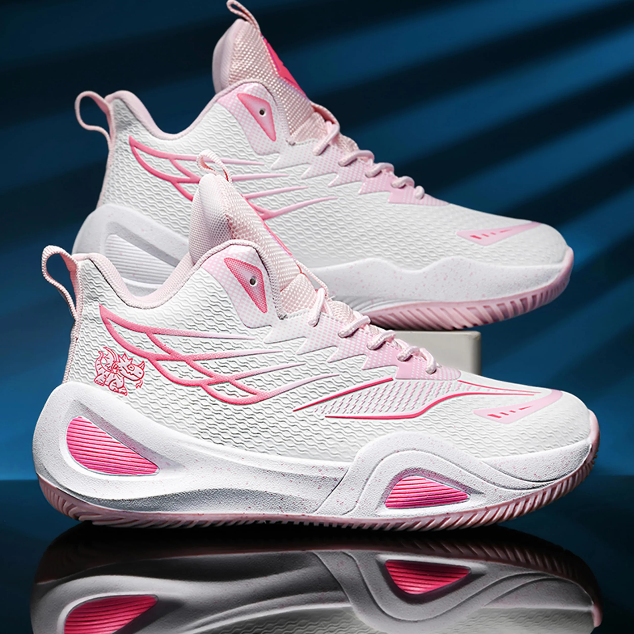 Bolognifi Unisex Neutralne buty do koszykówki Wysokie buty antypoślizgowe Nocne światło Odporne na zużycie buty do biegania Buty sportowe Sprzęt koszykówki