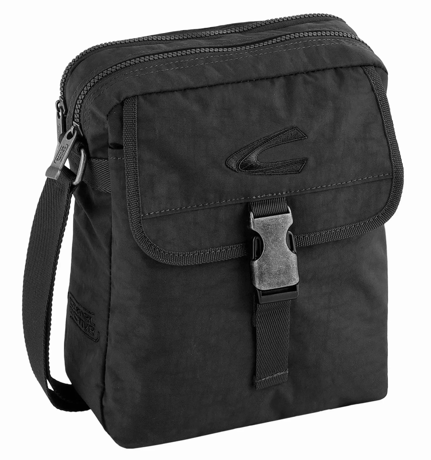 camel active, Journey męska torba na ramię, czarny, 21,5 x 11 x 26, torba na ramię