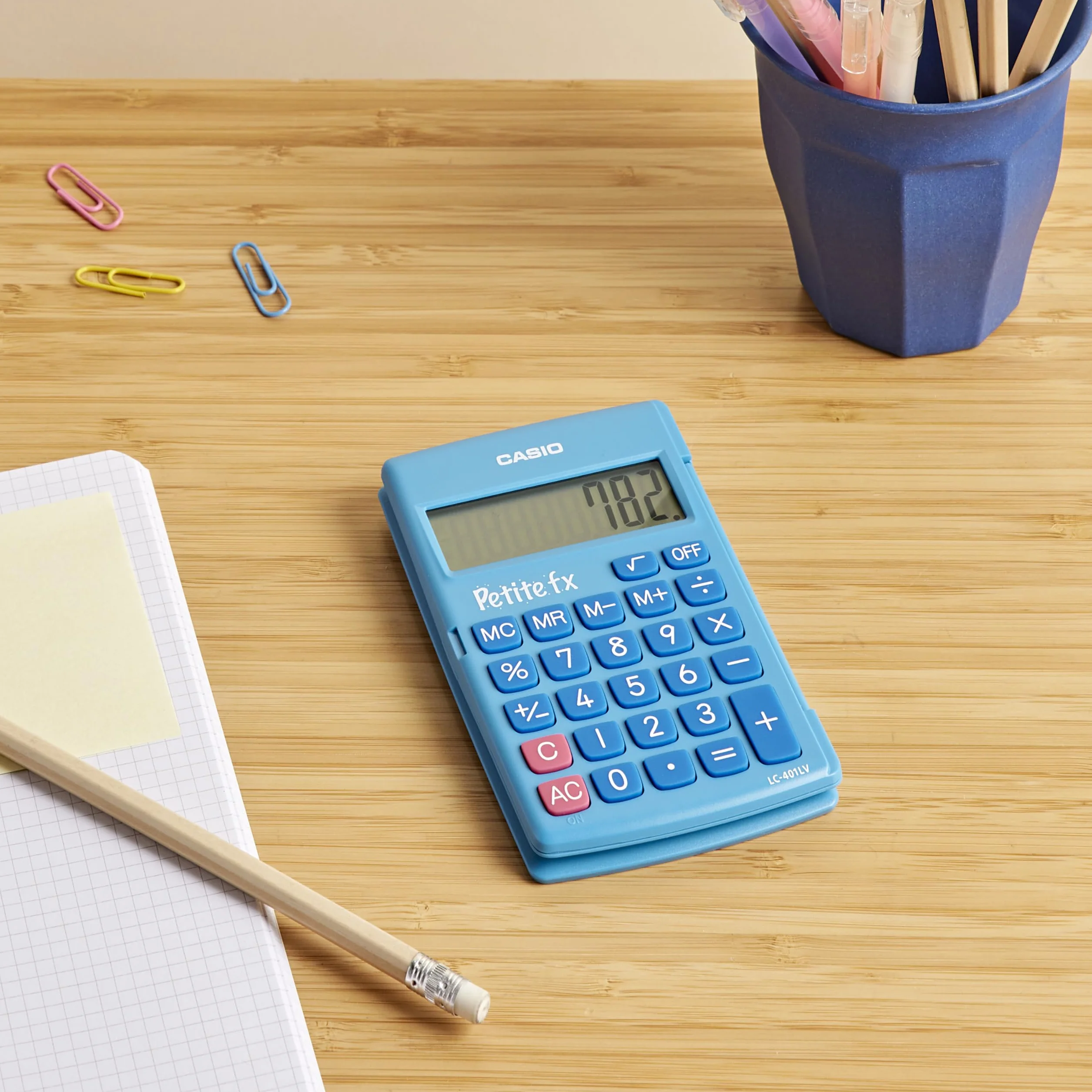 Casio LC-401LV-BU-BOITE Kalkulator Szkoły Podstawowej Niebieski