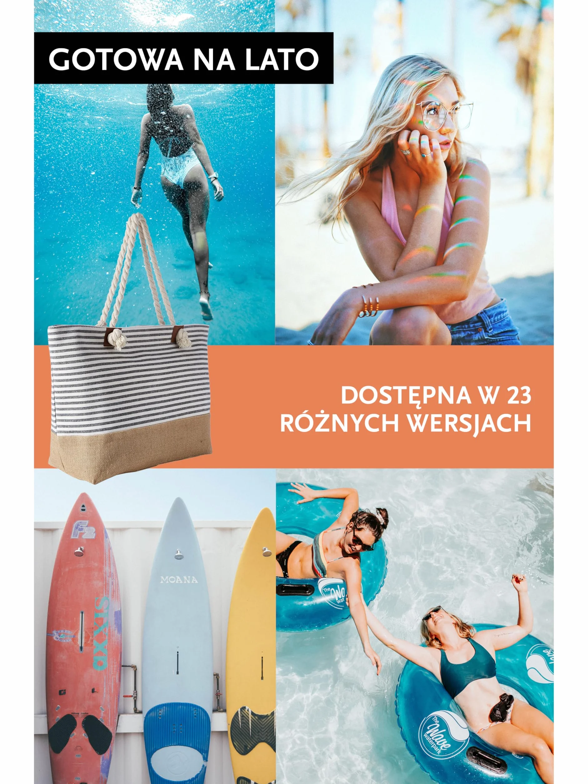 DonDon torba plażowa XXL rodzinna torba plażowa damska duża z zamkiem błyskawicznym