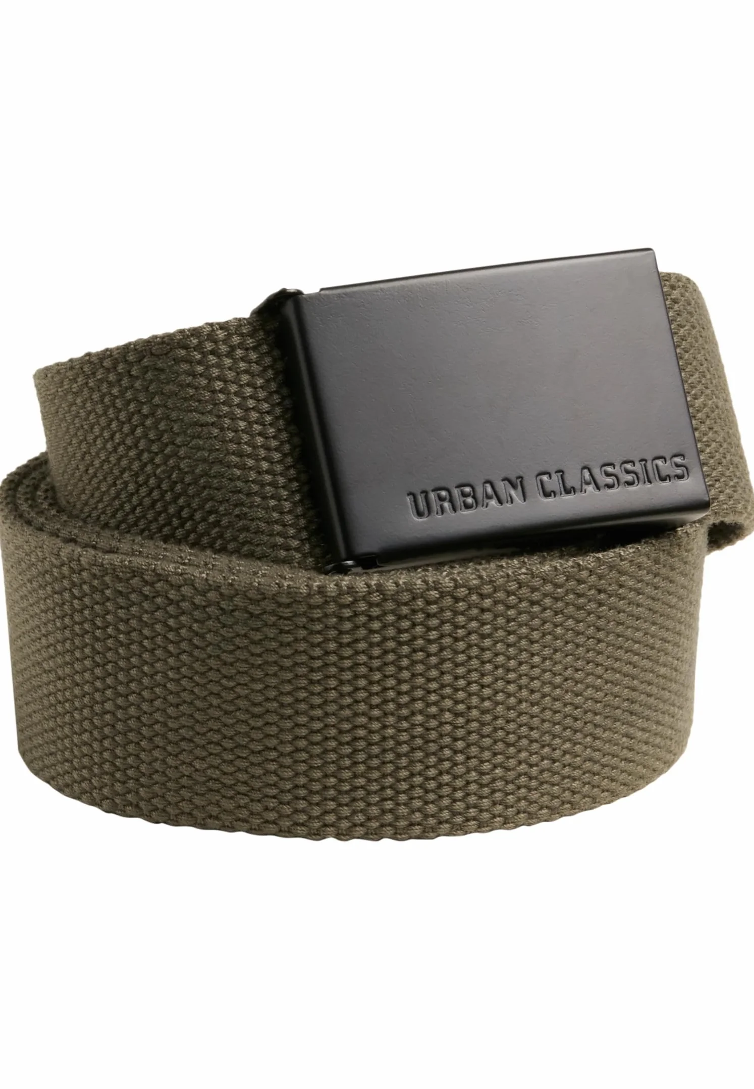 Urban Classics Canvas Belts Pasek Uniseks , Oliwkowy/Czarny , 120