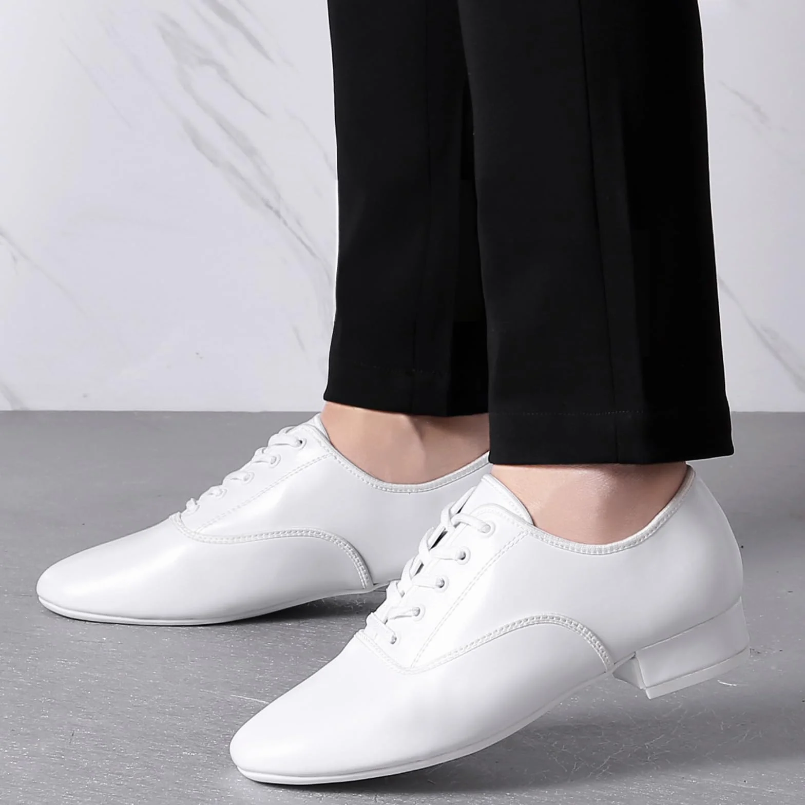 Męskie buty do tańca na niskim obcasie Oxford Latin Modern Ballroom Shoes