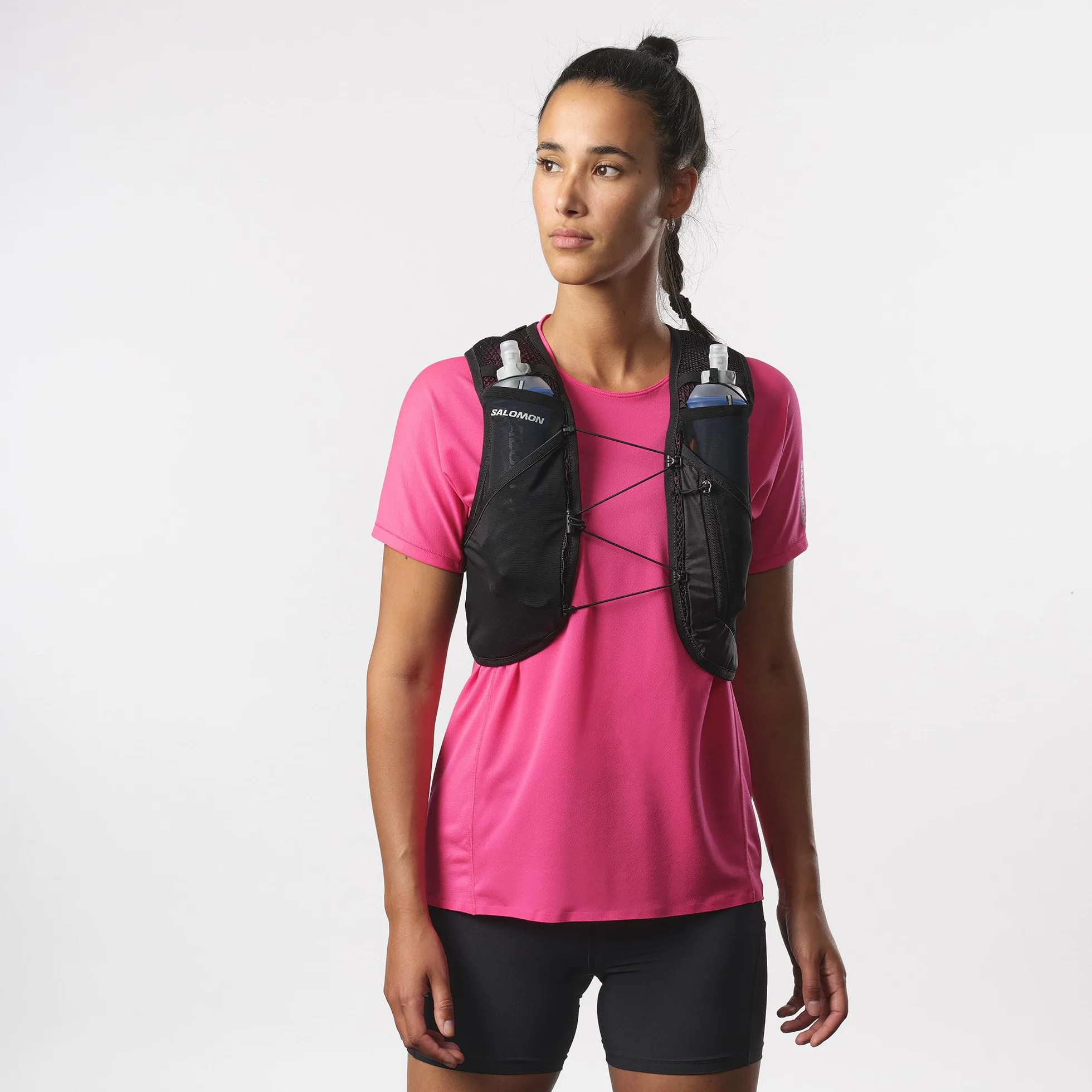 Salomon Active Skin 4 kompatybilna z piersiami, uniseks, kamizelka do biegania, szlak turystyczny, 4 l, precyzyjne dopasowanie, łatwy dostęp, precyzyjne dopasowanie i zoptymalizowane przechowywanie,