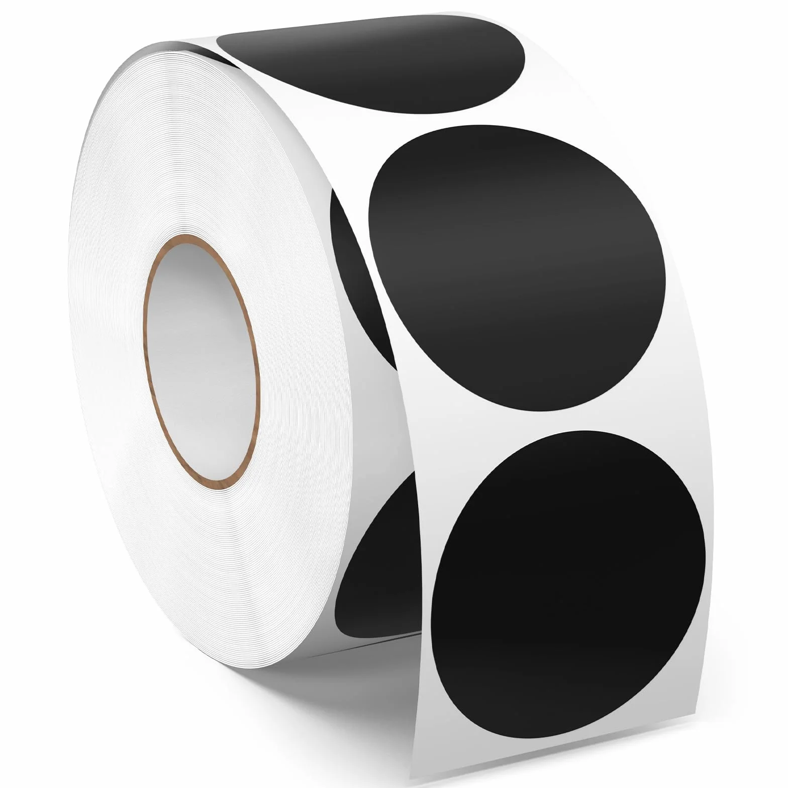 1000 szt. Kropek do przyklejenia 38 mm Punktowe naklejki z kodowaniem kolorów, Okrągłe etykiety z winylu, wodoodporne rolka, Punkty do oznaczania, kolor czarny